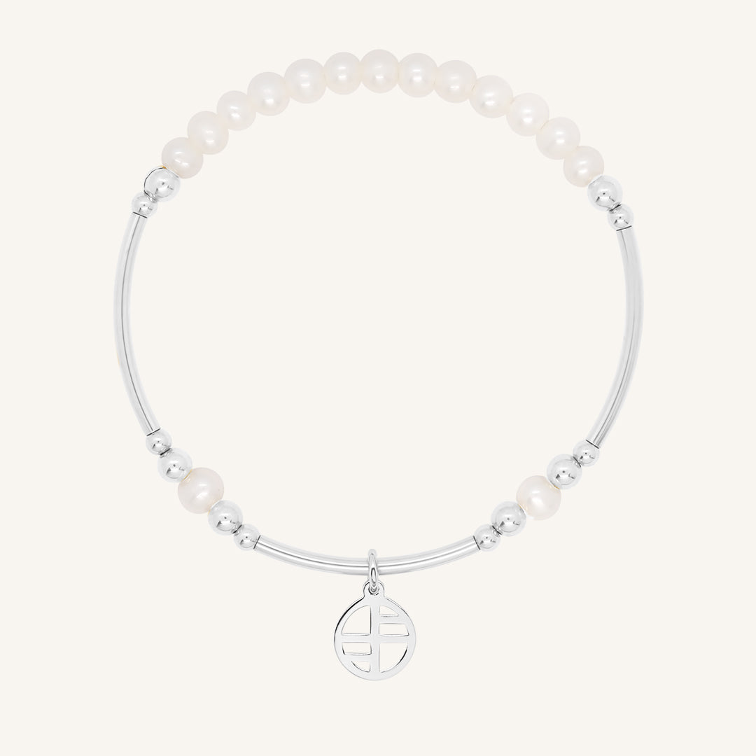 Pearl Division Bracelet - Natural Stone Jewelry for Women, Healing Crystal Bracelet for Energy & Balance | Perfect for Meditation, Yoga & Spiritual Gifts