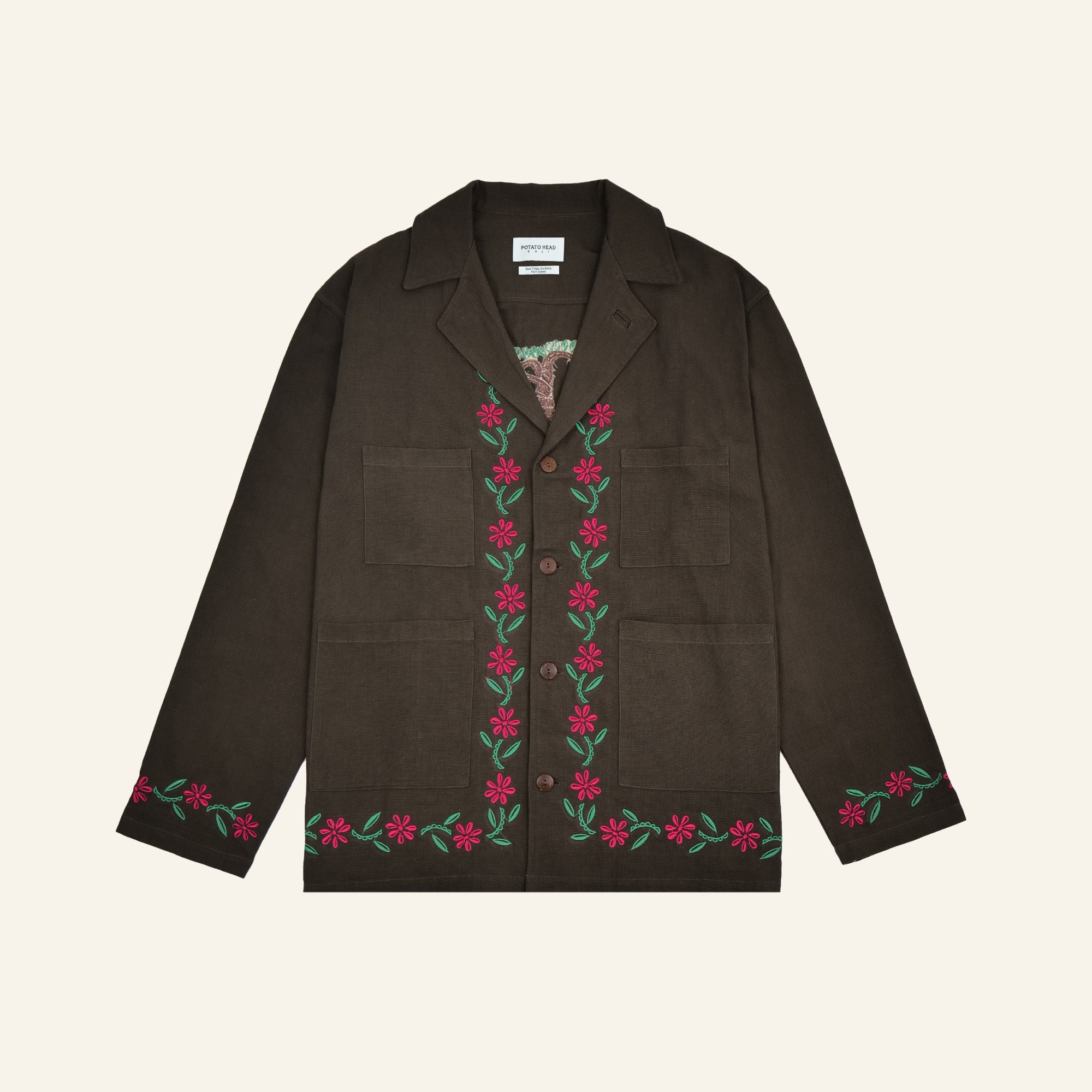 Embroidered Long Sleeve Casual Shirt for Men & Women | Comfortable Cotton Blouse with Stylish Design | Perfect for Office, Dating and Outdoor Activities