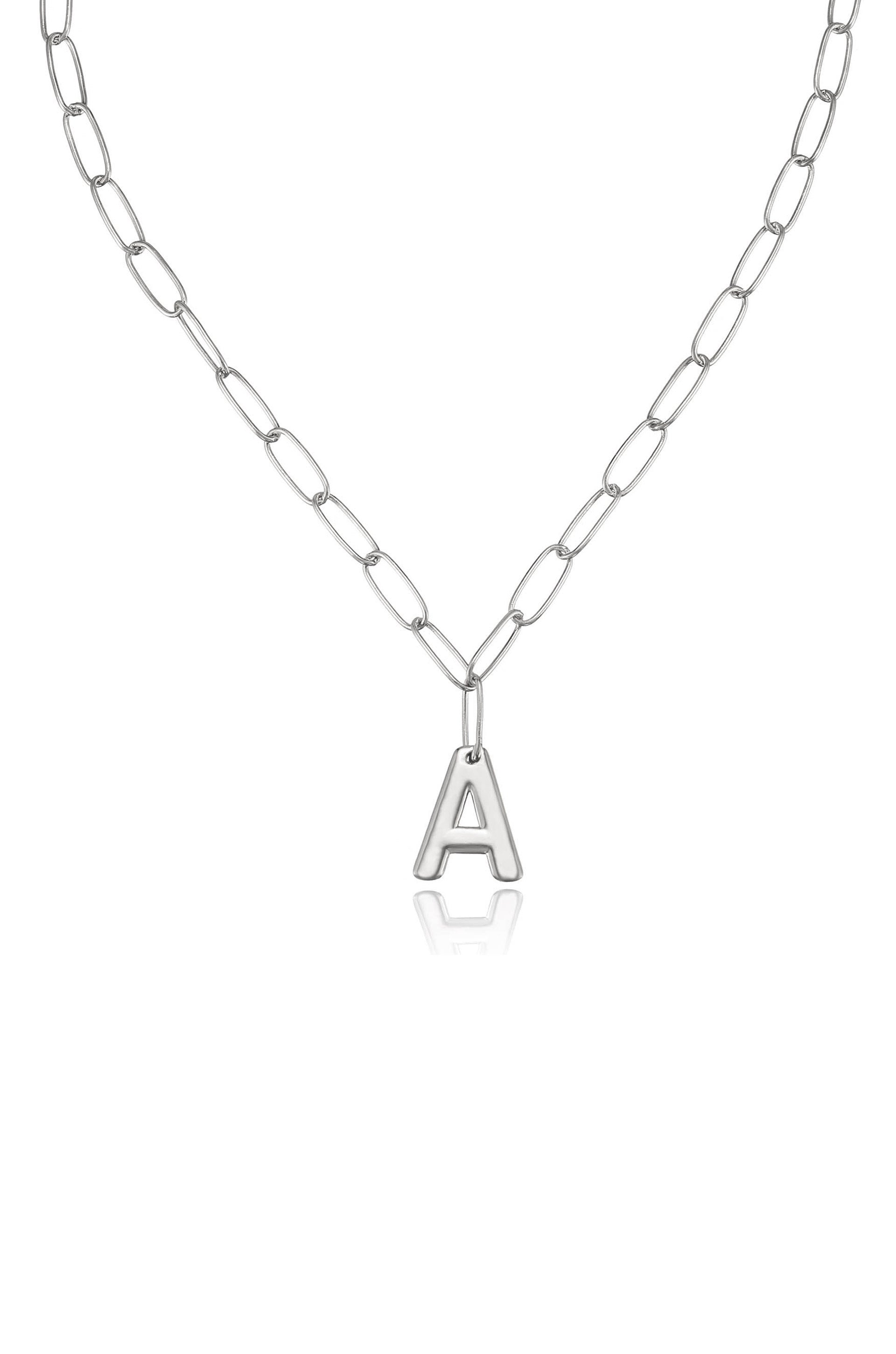 Personalized Initial Necklace with Paperclip Link - Custom Name Letter Jewelry for Women - Perfect Gift for Birthday, Anniversary & Everyday Wear