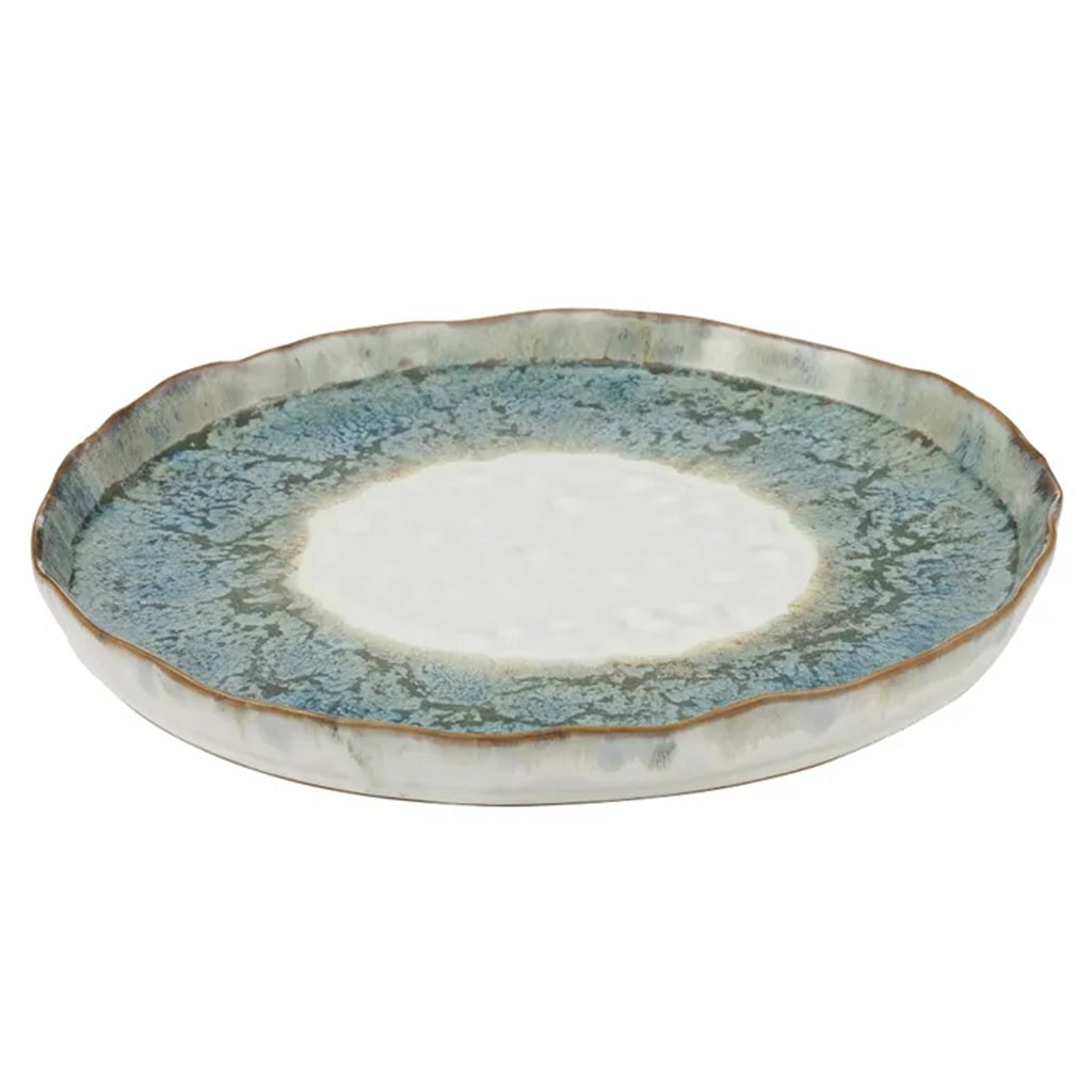 Coast to Coast Costera Ceramic Platter - 12.8x12.4x1.2 Inch Large Serving Tray for Entertaining, Dining & Home Decor - Perfect for Parties, Weddings & Holiday Gatherings