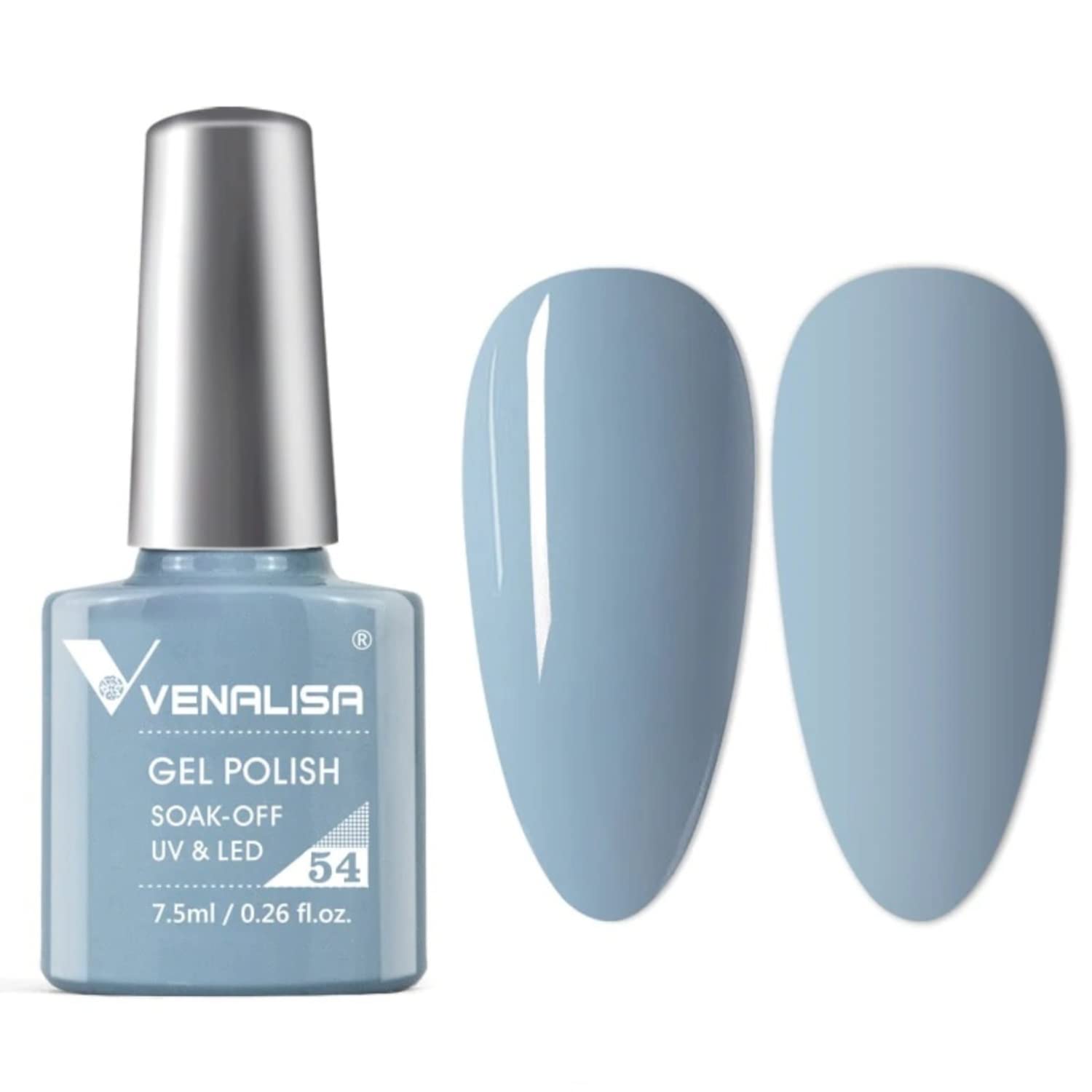 VENALISA 7.5ml #54 Soak Off UV LED Gel Nail Polish - Long Lasting Salon Quality Manicure Gel for Nail Art & DIY Starter Kit - Cures with UV/LED Light - Perfect for Home, Salon & Party Nail Designs