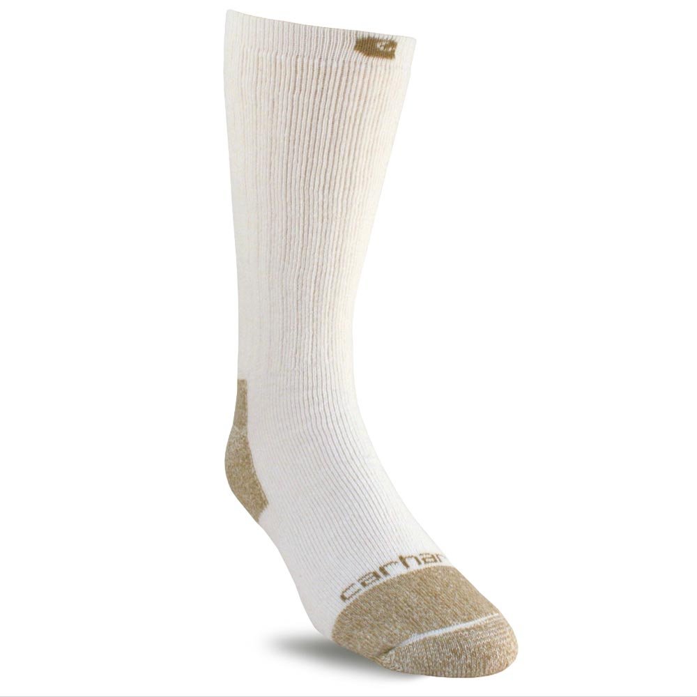 Carhartt Men's Midweight Steel Toe Work Socks - 2 Pack Cotton Blend for Construction & Heavy Duty Jobs - Perfect for Construction Workers, Mechanics & Outdoor Laborers