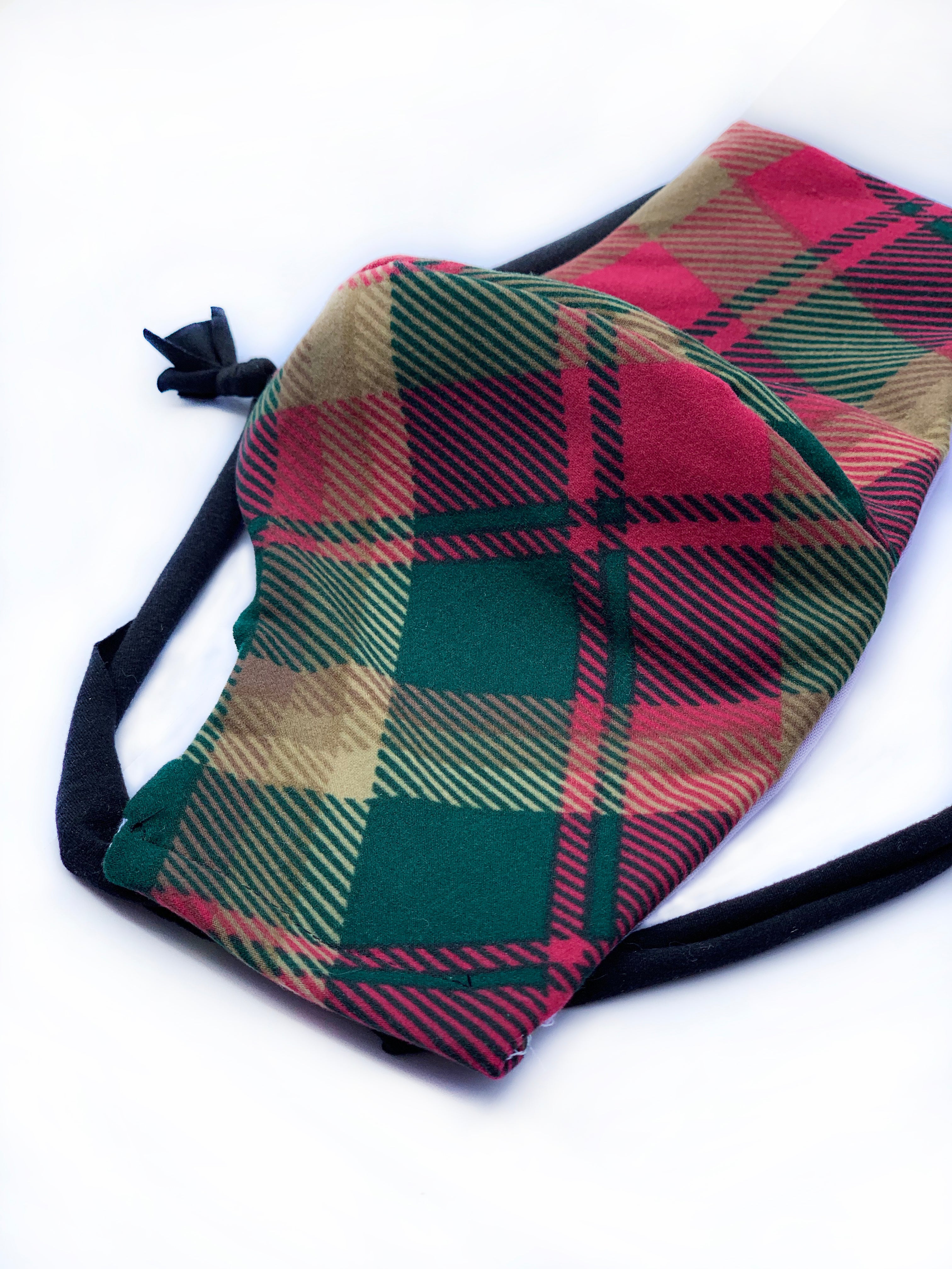 Maple Leaf Tartan Plaid Face Mask - Reusable & Washable - Comfortable & Breathable for Daily Use, Outdoor Activities, and Travel