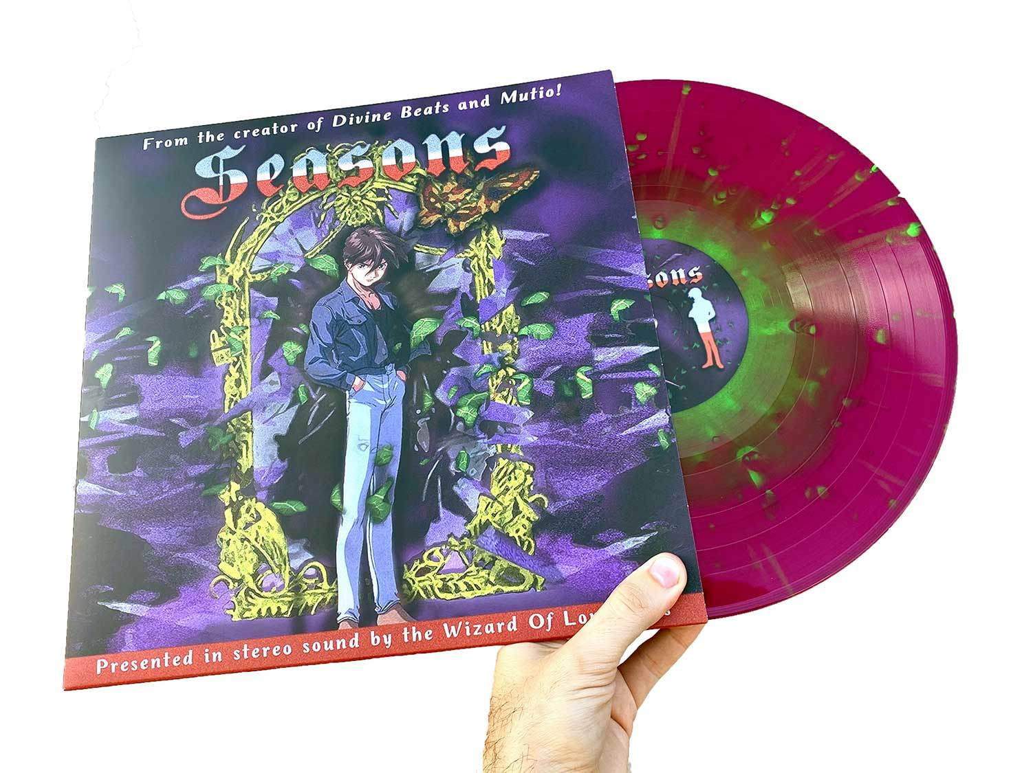 Translucent Purple Vinyl with Neon Green Splatter