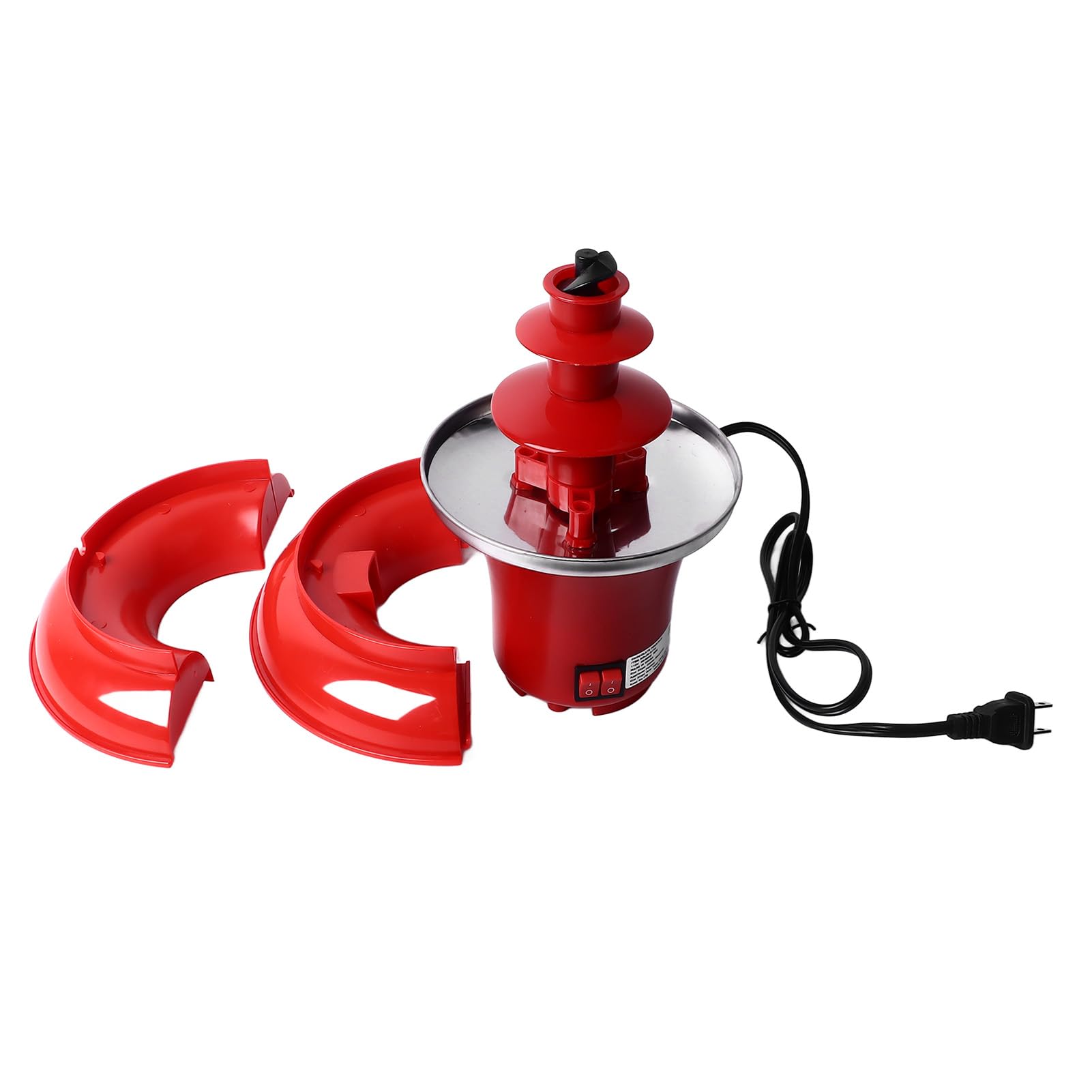 Bewinner 3-Tier Mini Electric Chocolate Fondue Fountain for Parties, Christmas & Events - Melts Chocolate, Cheese & Candy - Perfect for Dessert Buffets, Weddings & Family Gatherings
