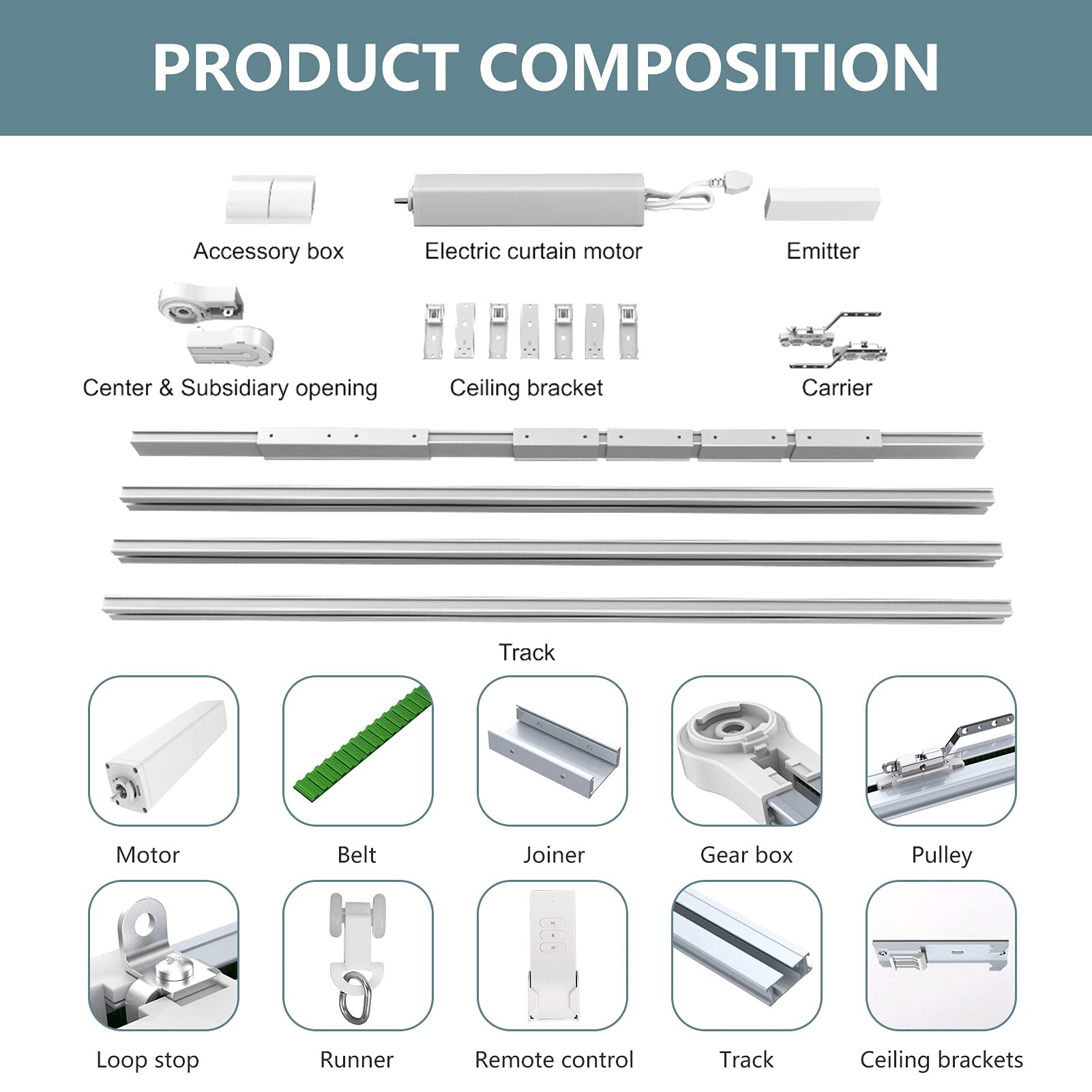 Smart Motorized Curtain Track 87