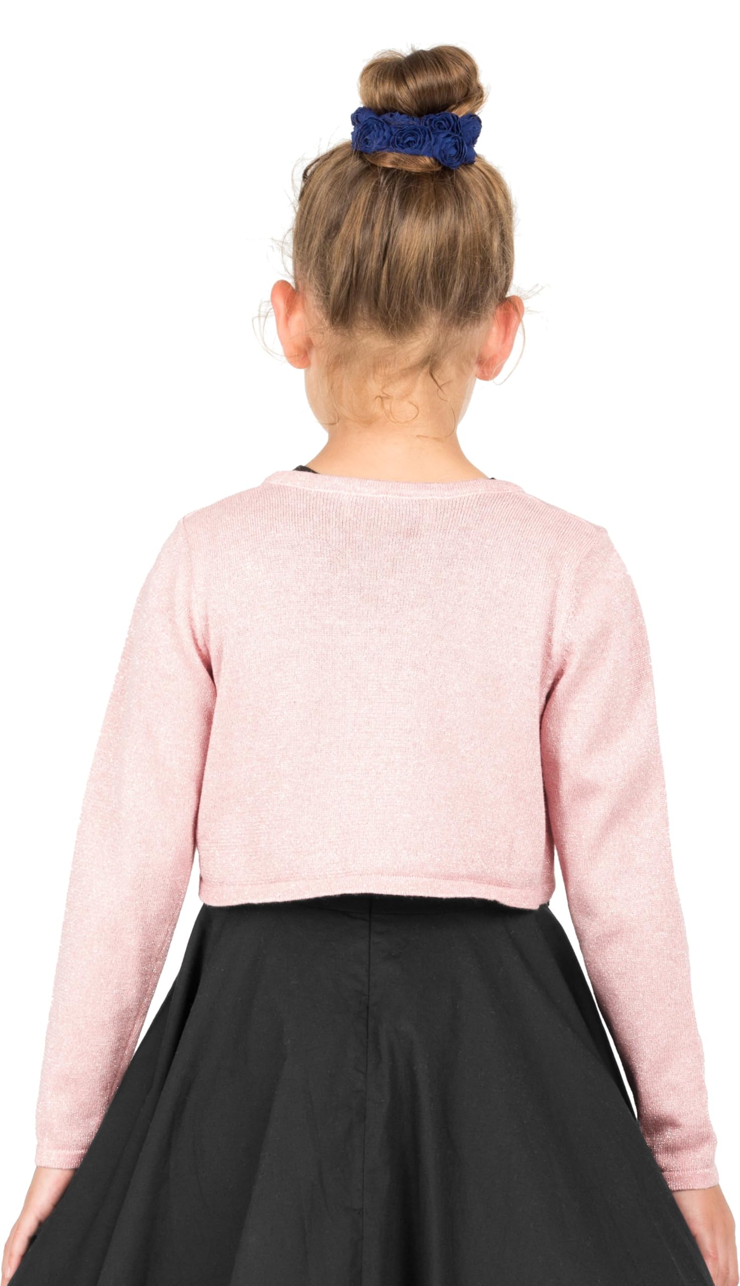 Black Butterfly Girls Long Sleeve Sparkle Cardigan - Kids Shrug Sweater for Girls - Perfect for Birthday Parties, School, and Special Occasions