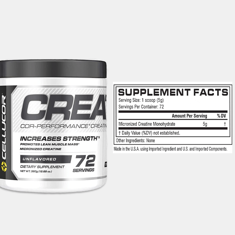 Cellucor Cor Performance Creatine Powder 306g - Unflavored Muscle Recovery & Strength Supplement for Athletes & Gym Workouts