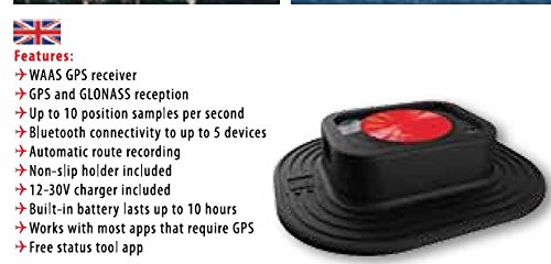 Dual Electronics XGPS160 Universal Bluetooth GPS Receiver - WAAS Enabled, 5-Device Connectivity, Portable & Multipurpose for Hiking, Boating, and Travel Navigation