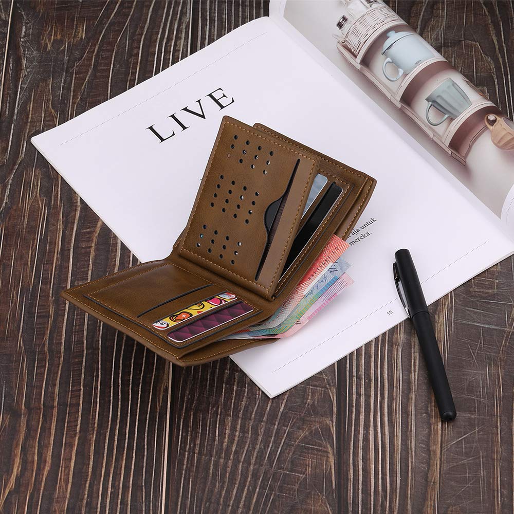 OPALSTOCK Personalized Engraved Photo Wallet for Men - Custom PU Leather Wallet for Dad, Husband, Son - Anniversary, Christmas & Valentine's Day Gift - Perfect for Everyday Use and Special Occasions