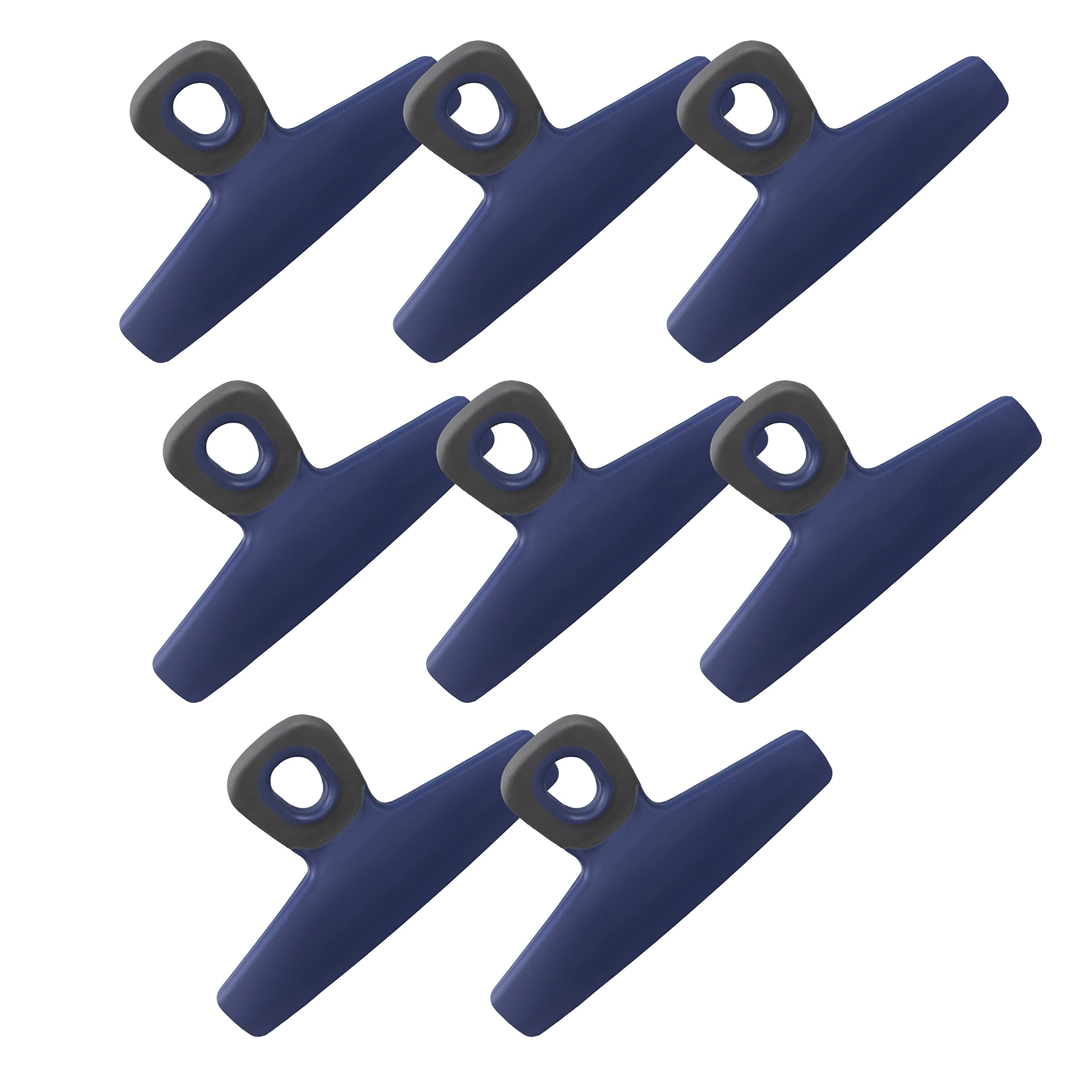 COOK WITH COLOR Heavy Duty Food Storage Clips - Wide Large Bag Clips with Airtight Seal Grip for Chips, Snacks & Groceries (Pack of 8, Blue) - Perfect for Kitchen Organization & Pantry Storage