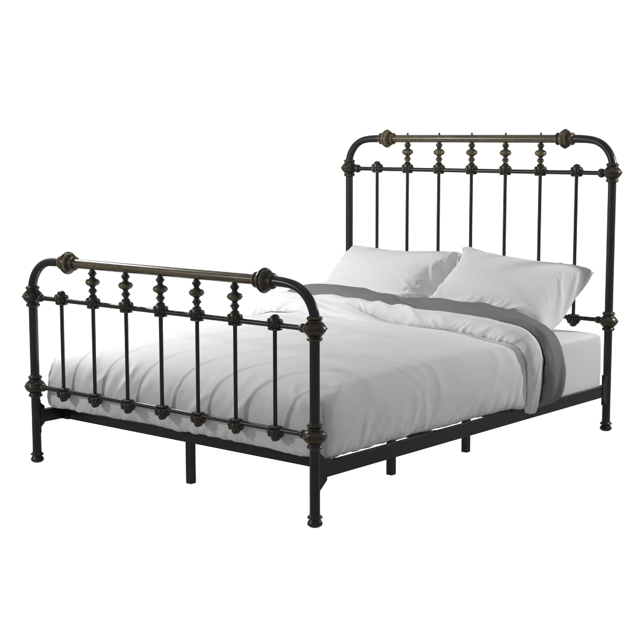 Furniture of America King Size Platform Bed Frame in Black - Modern Minimalist Bedroom Furniture for Master Bedroom & Guest Room