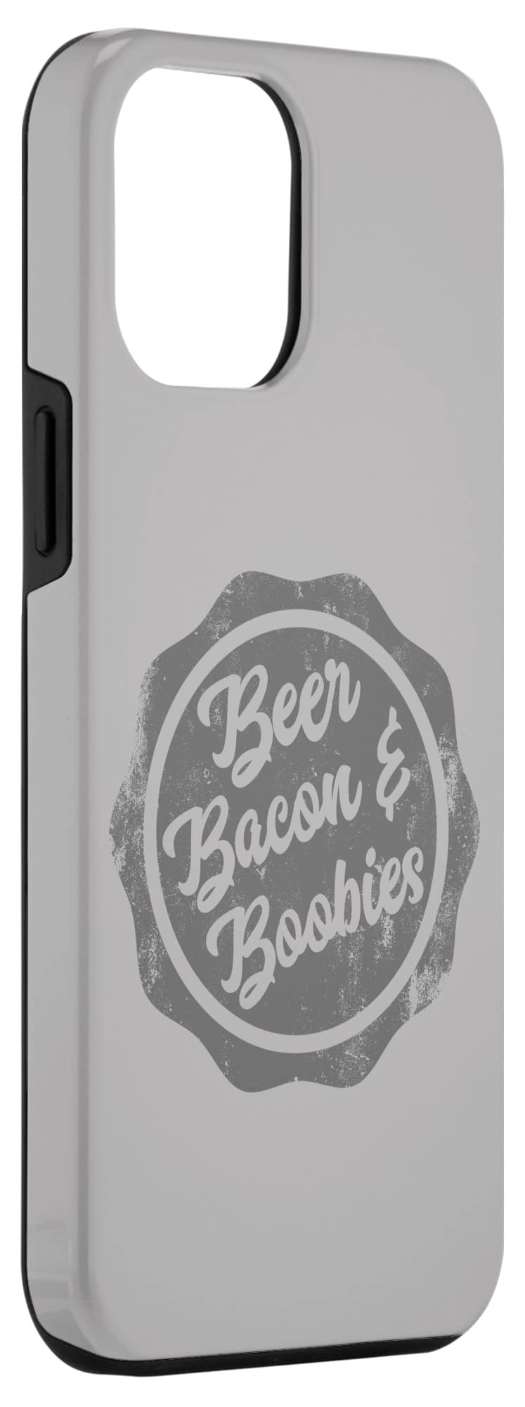 iPhone 12 Pro Max Funny Beer Bacon & Boobs Phone Case - Trendy Protective Cover for Women & Men - Perfect for Parties, Gifts & Everyday Use