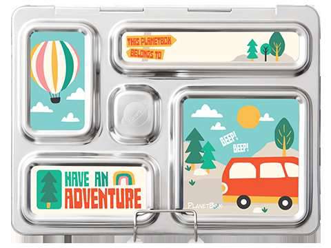 PlanetBox Rover Stainless Steel Bento Lunch Box for Kids & Adults | Eco-Friendly Reusable Food Container | Perfect for School, Work, Picnics & Travel