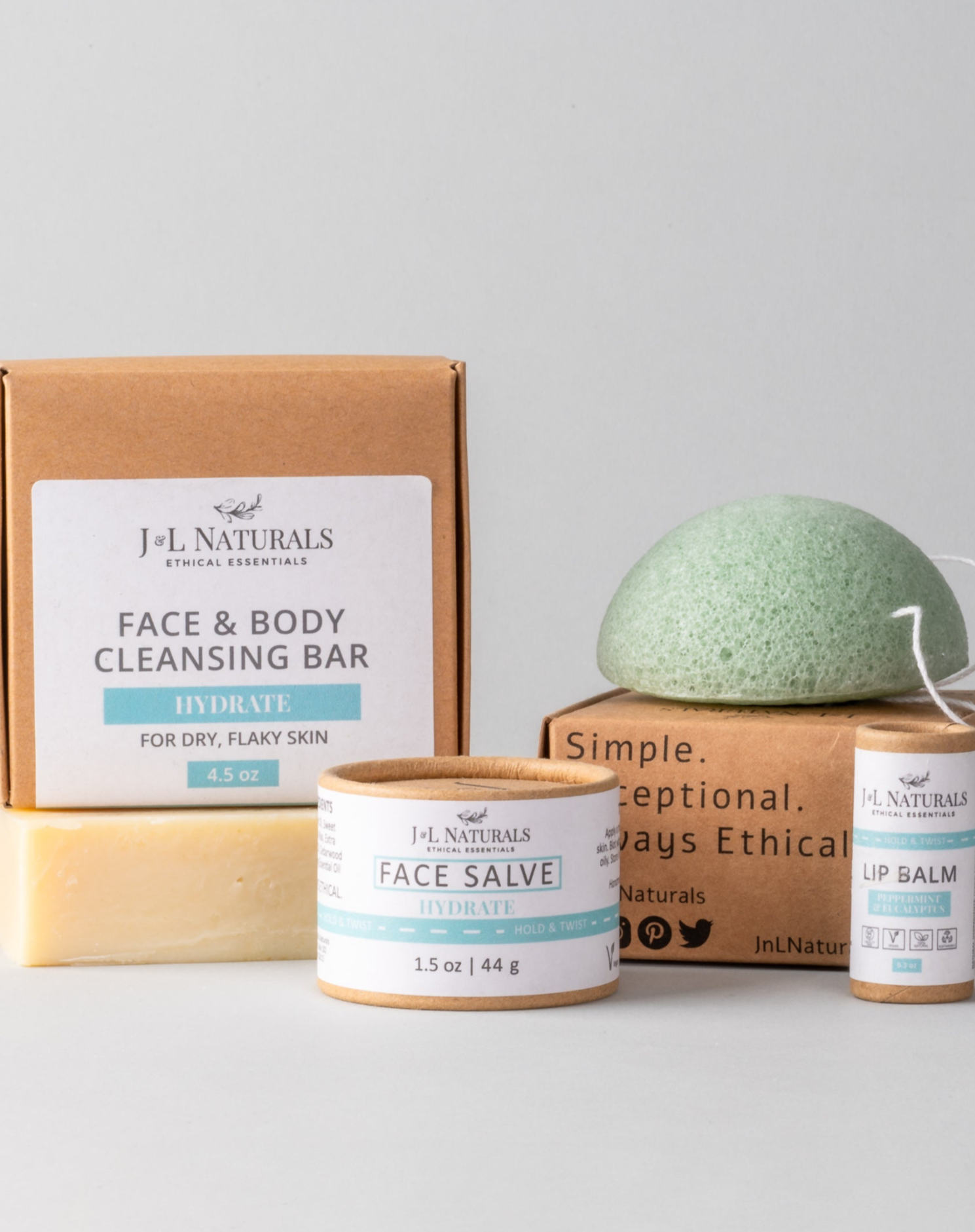 Simple Skin Regimen Kit ($40+ Value) - Hydrating Facial Care Set for Dry & Sensitive Skin | Daily Moisturizing Routine for Women & Men