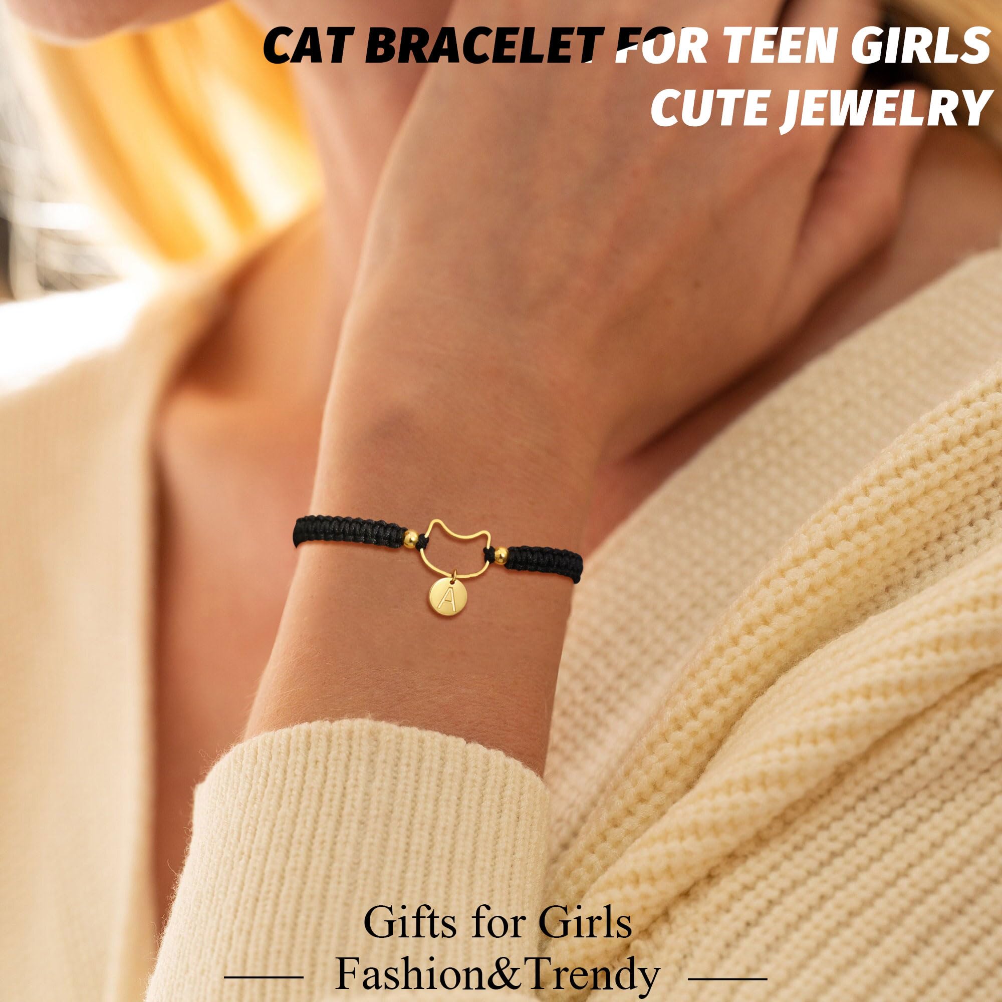 Personalized Letter Charm Bracelet for Women - Trendy Handmade Braided Rope Friendship Bracelet with Initials - Perfect Birthday Gift for Girlfriend, Best Friend & Daughter - Great for Everyday Wear, Special Occasions & Matching Friendship Jewelry