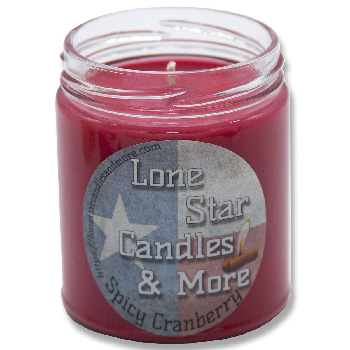 Spicy Cranberry Soy Wax Candle - 9oz Glass Jar - Made in USA for Holidays & Gifts