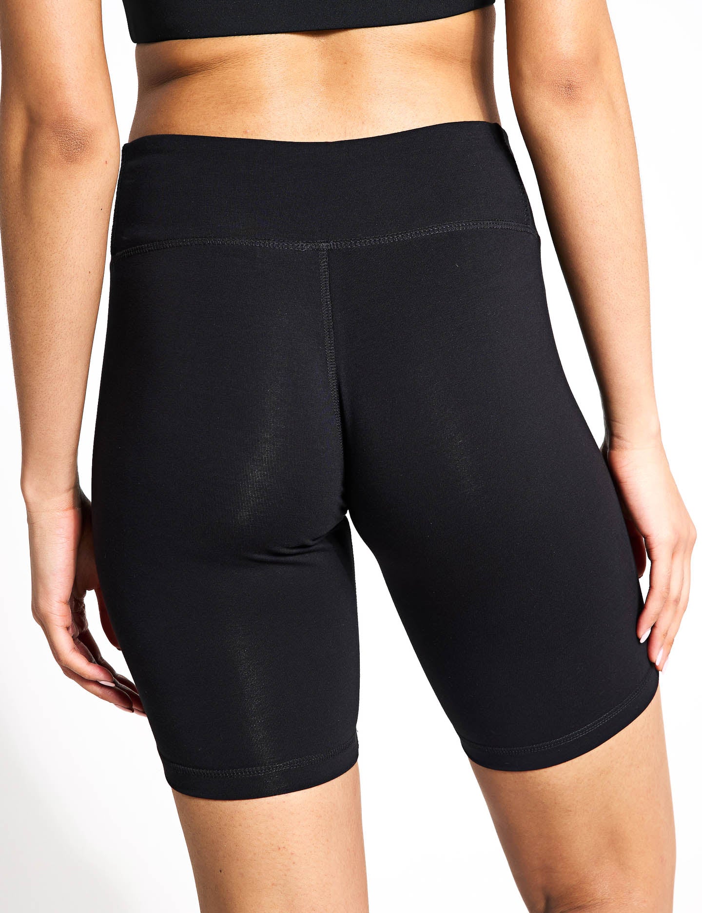 Identity Small Logo Cotton Bike Shorts - Black | Comfortable & Stylish Workout Shorts for Cycling, Running & Gym | Perfect for Active Lifestyles