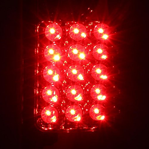 Spec-D Tuning LT-F15097RLED-TM LED Tail Lights for Ford F150 & F250 - Red Clear Lens - Durable Aftermarket Replacement - Perfect for Off-Roading & Night Driving