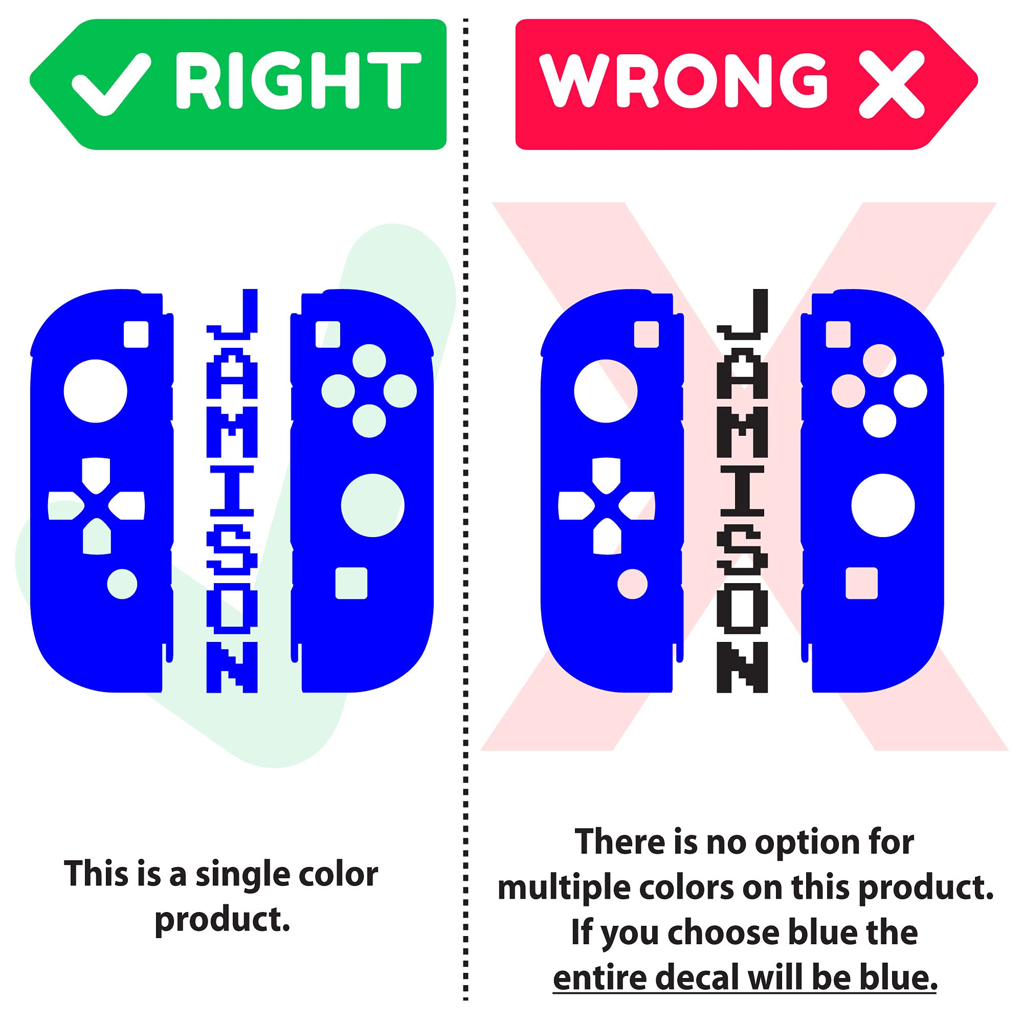 Custom Name Video Game Controller Wall Decal - Gamer Room Decor for Teens