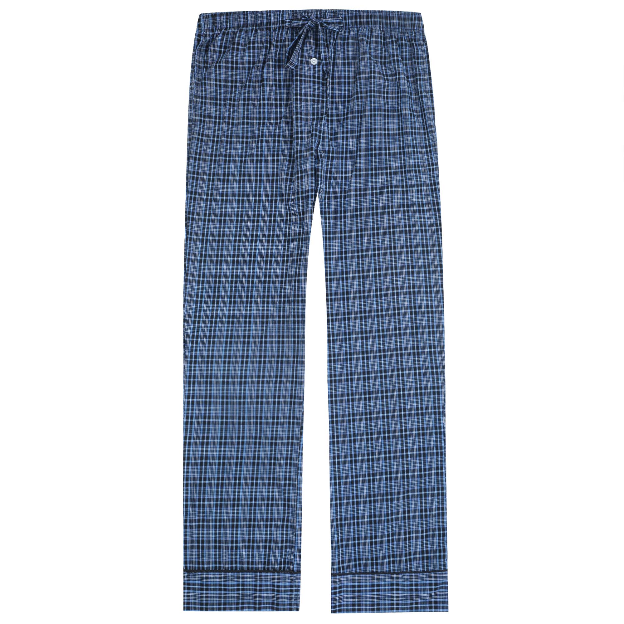 Premium Men's Cotton Plaid Pajama Pants - 100% Soft Breathable Lounge Sleepwear for Relaxing at Home & Lounging Comfort