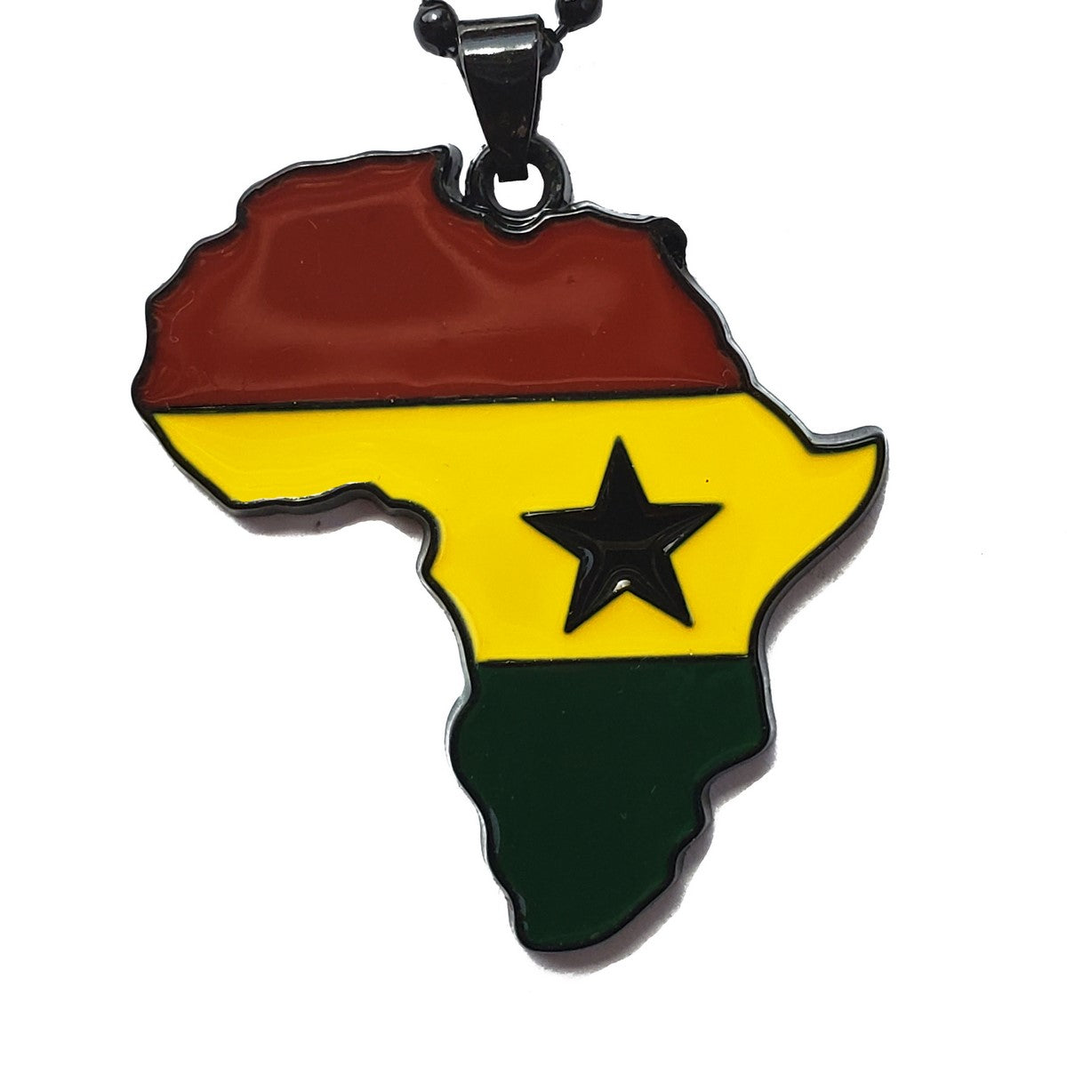 Ghana Flag Pendant Necklace - African Map Charm Jewelry for Women & Men - Perfect for Cultural Pride, Travel Souvenirs & Patriotic Gifts