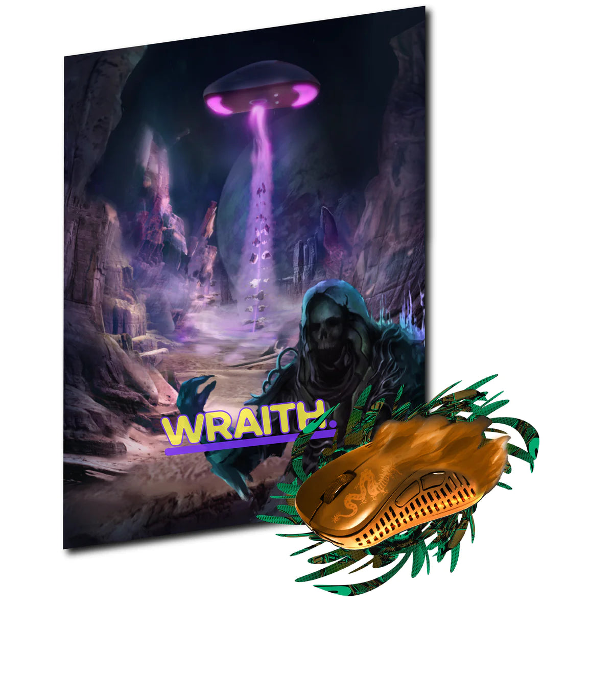 Wraith Hoverpad v2 Gaming Mouse Pad & Pulsar Xlite Wireless Ergonomic Mouse - Ultra Smooth Surface for FPS, MOBA & Esports Gaming - Perfect for PC & Laptop Gamers