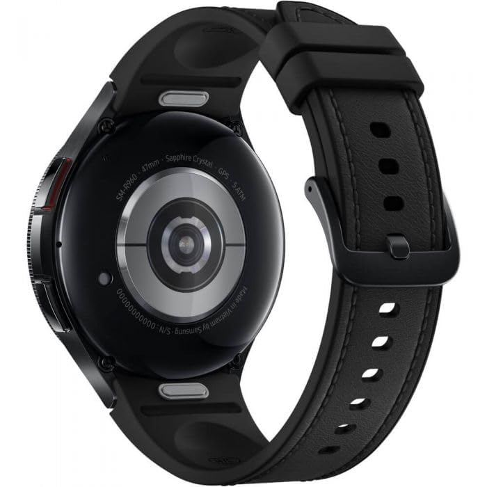 Samsung Galaxy Watch 6 Classic 47mm Smartwatch - Bluetooth 5.3, NFC, GPS, Fitness & Sleep Tracker, Black Stainless Steel (EU Model SM-R960) - Perfect for Workouts, Running & Everyday Wear