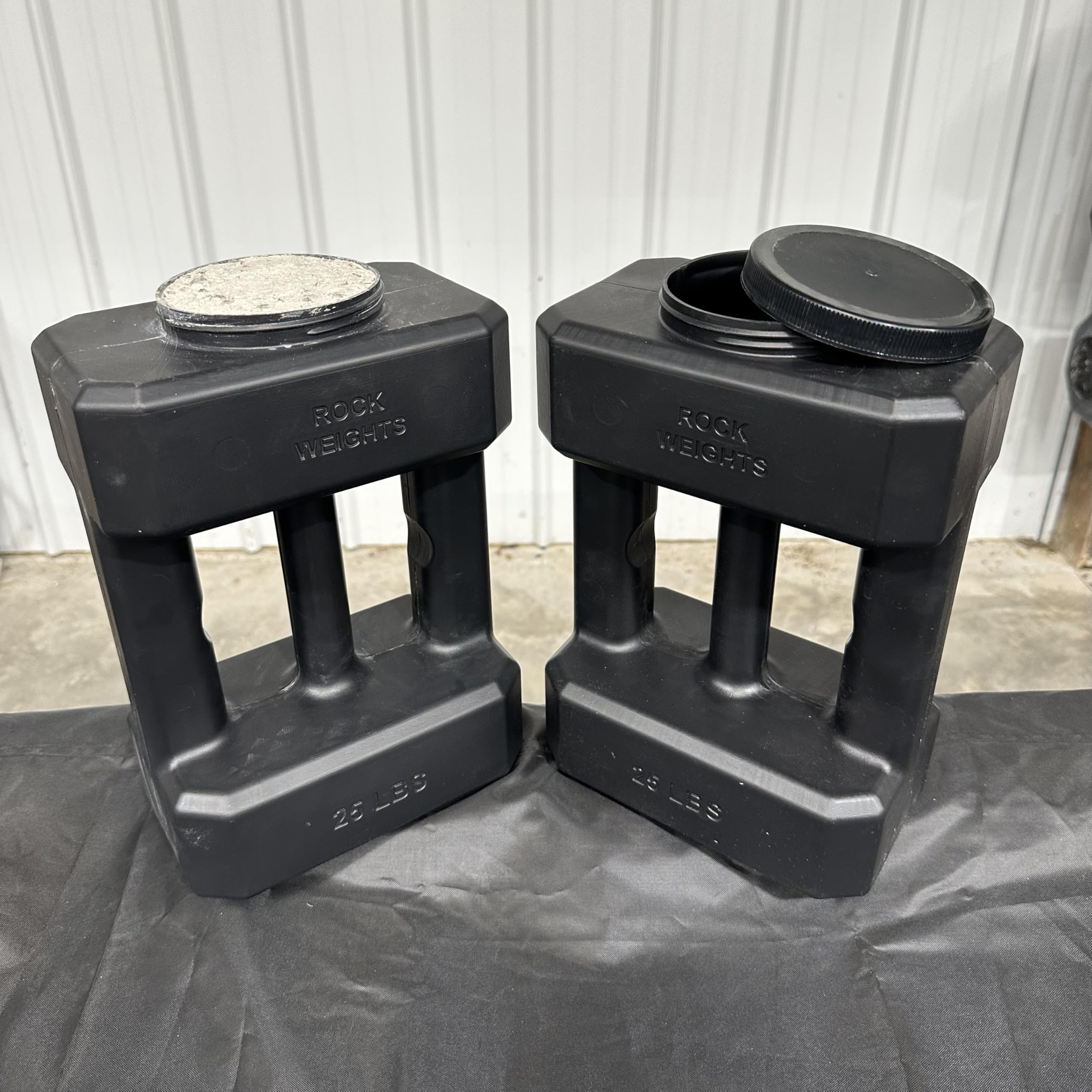 Concrete Dumbbell Molds for DIY Rock Weights - Heavy Duty Fitness Equipment for Home Gym & Outdoor Training
