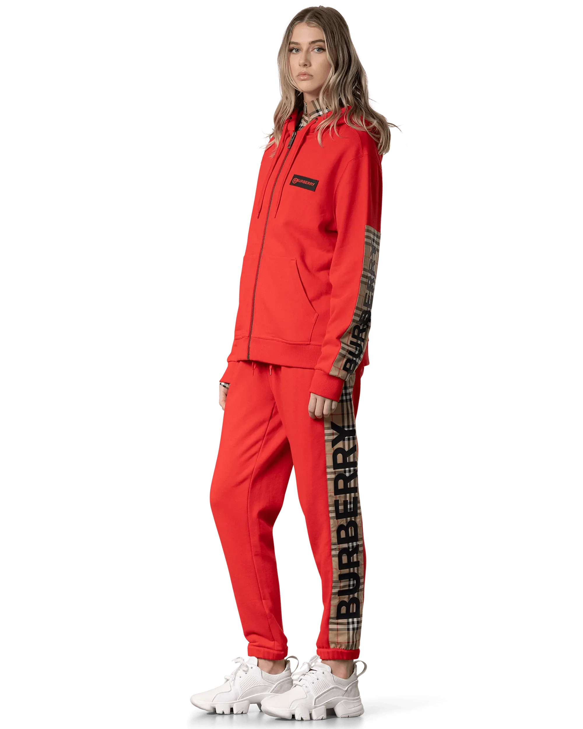 Aubree Check Hoodie Track Jacket - Stylish Unisex Fleece Lined Zip Up Hooded Sweatshirt for Men & Women | Perfect for Running, Gym, Casual Wear & Outdoor Activities