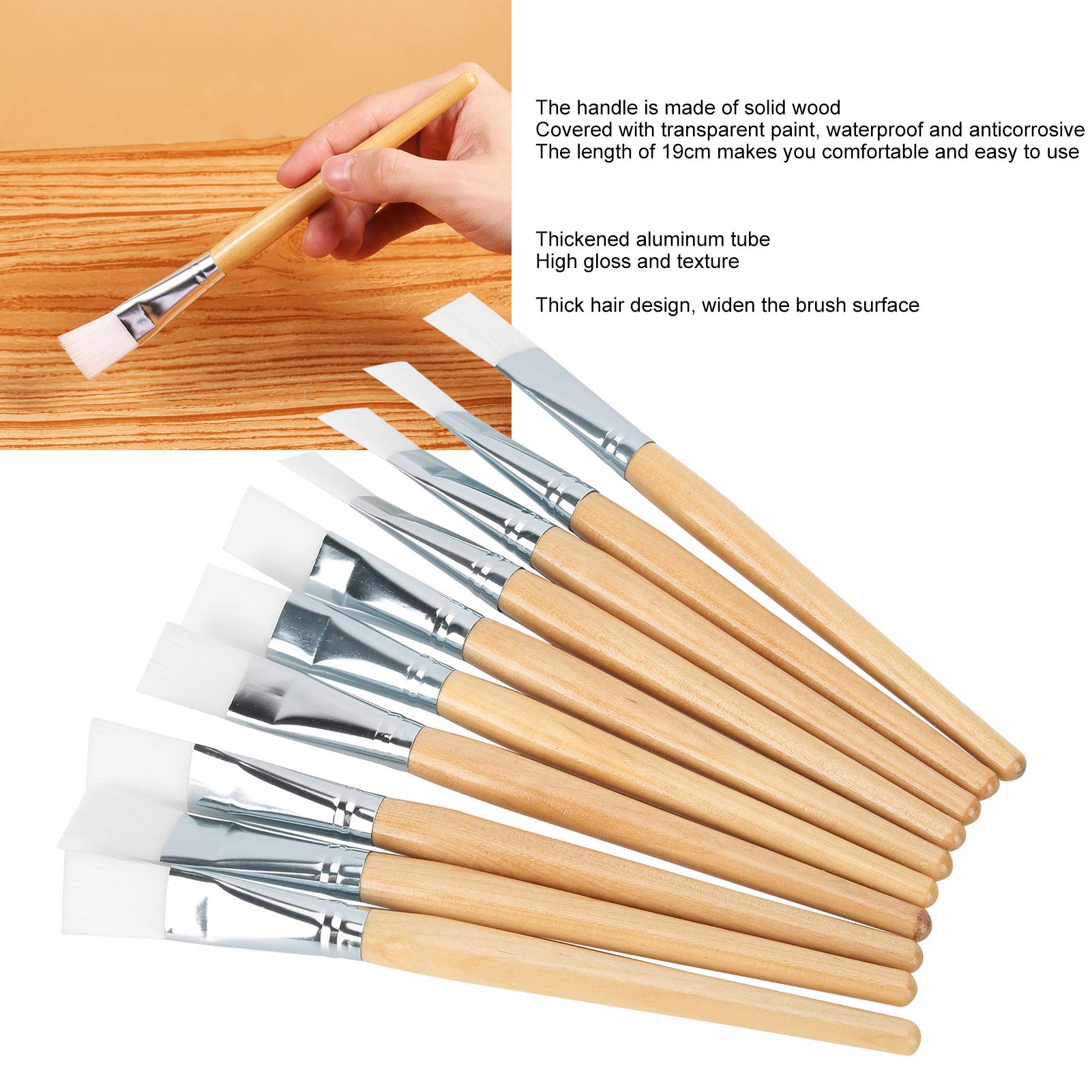 Wooden Face Mask Brush - Soft Bristle Clay & Mud Applicator for DIY Skincare - Bulk Pack of 20 with Ergonomic Wooden Handle - Perfect for Spa, Facial Treatments & At-Home Beauty Routines