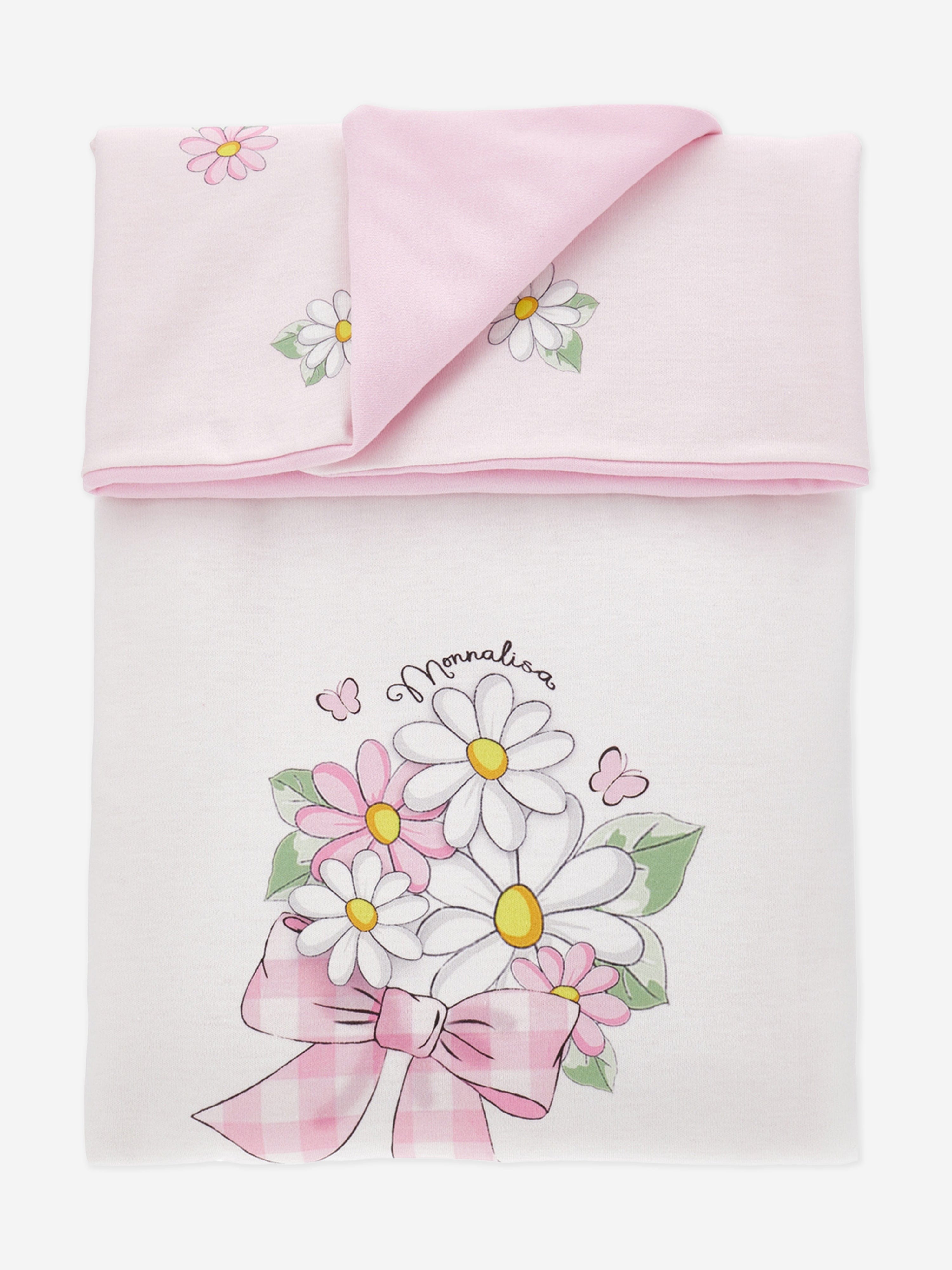 Pink Baby Girls Bouquet Print Blanket 90cm - Soft Floral Blanket for Newborns, Infants & Toddlers - Perfect for Nursery, Stroller, Car Seat & Photo Shoots