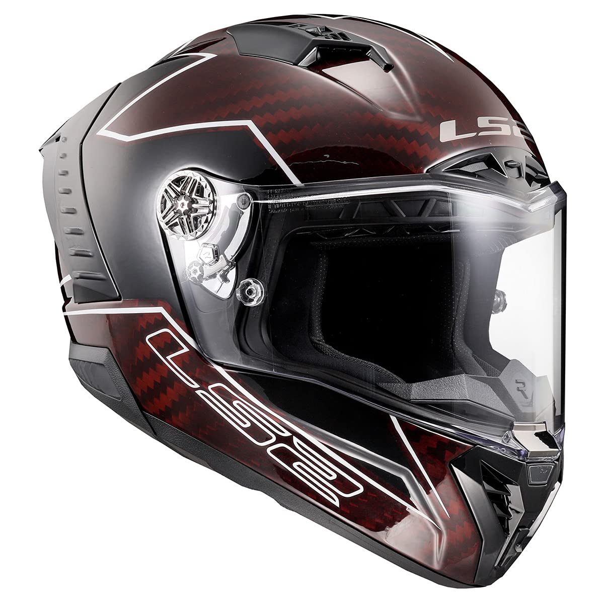 LS2 Thunder Carbon Lightning Motorcycle Helmet (Gray/Black) - 2X-Large - Lightweight & DOT Certified for Street Biking & Cruiser Riders