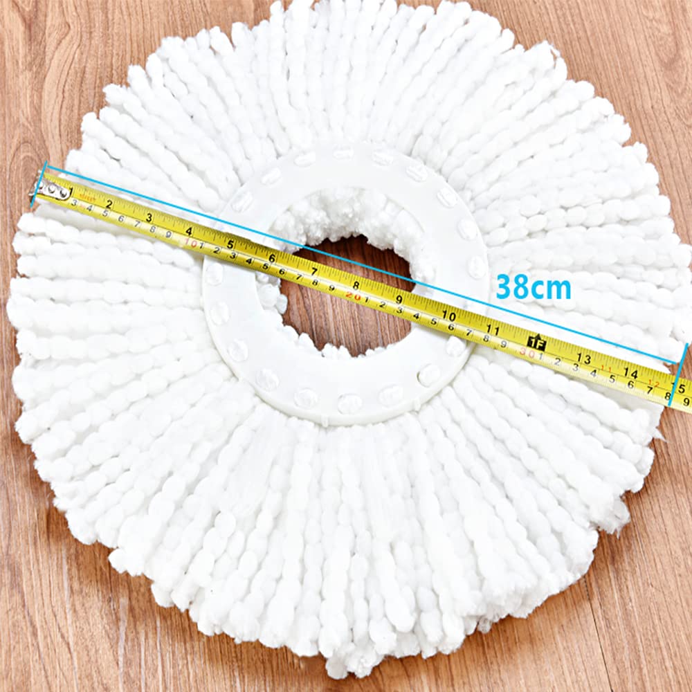 360° Microfiber Spin Mop Refills 6-Pack - Standard Size Round Replacement Heads for Spin Mop and Bucket System - Easy Cleaning for Floors, Tiles & Hardwood Surfaces - Perfect for Kitchen, Bathroom & Home Cleaning