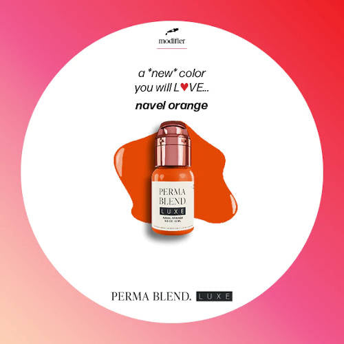 Perma Blend Luxe Navel Orange Pigment - Professional Cosmetic Tattoo Ink for Eyebrows, Lips & Areola | Perfect for Permanent Makeup Artists & Tattoo Studios