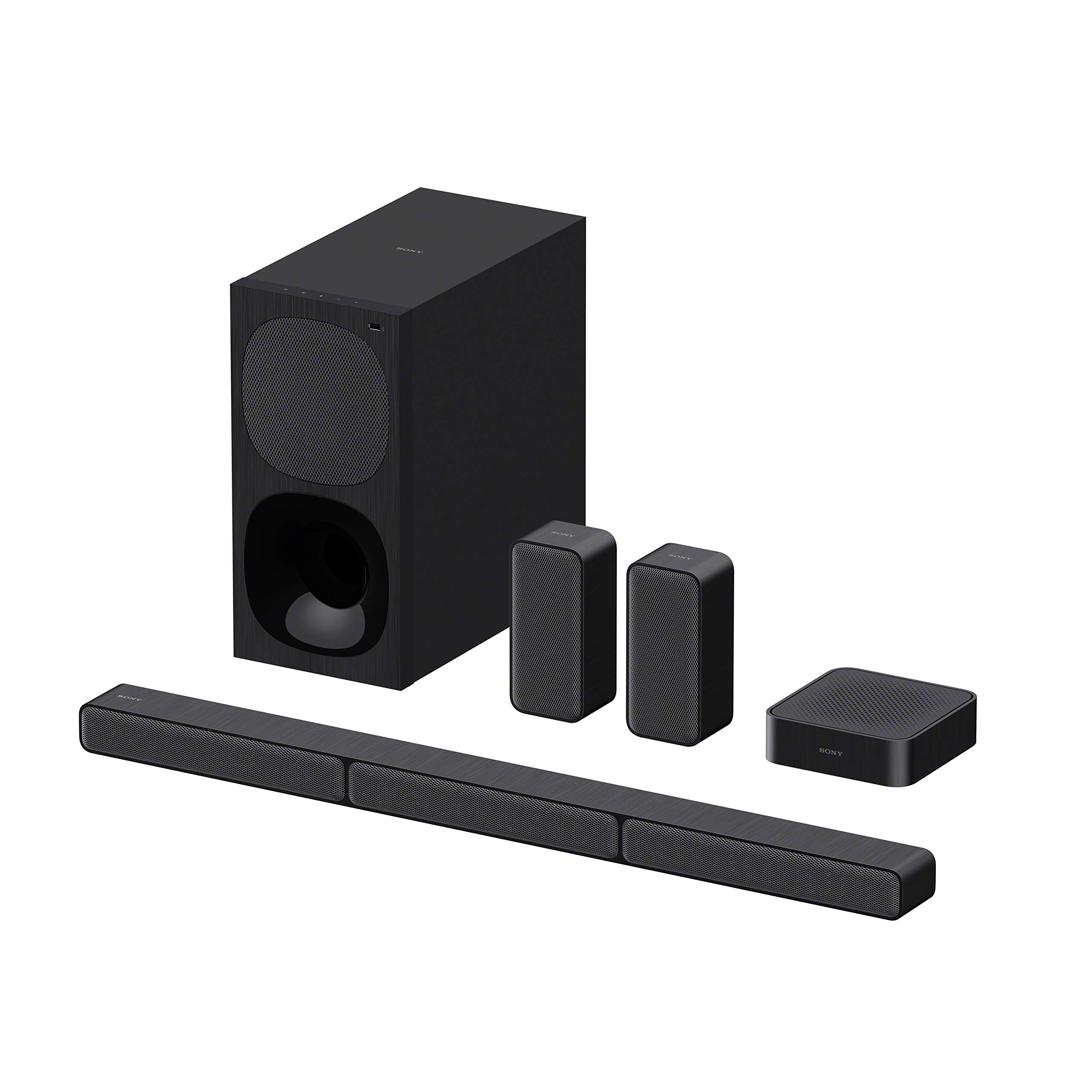 Sony HT-S40R 5.1 Channel Soundbar System with Wireless Subwoofer & Rear Speakers - UGREEN 4K@60Hz HDMI 2.0 Cable 18Gbps High Speed ARC Support for Home Theater, Gaming & Movie Night Entertainment