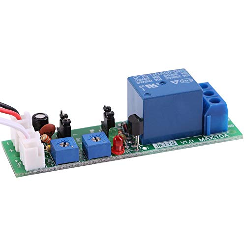 Garosa Adjustable Cycle Timer Relay Module - DC 5V 12V 24V Programmable Delay Switch for Circuit Testing, Fish Tank Intermittent Feeding (0-24 Hours) - Perfect for Home Automation, Aquarium Control & Electrical Projects