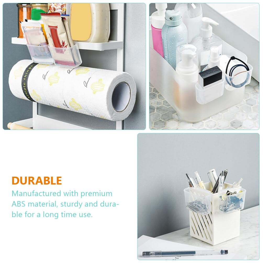 Cabilock 6-Piece Refrigerator Side Storage Box Set - Freezer Organizer, Mini Fridge Organizer & Kitchen Storage Containers - Hanging Door Bins for Sauces, Condiments & Small Items - Perfect for Refrigerator, Freezer & Pantry Organization