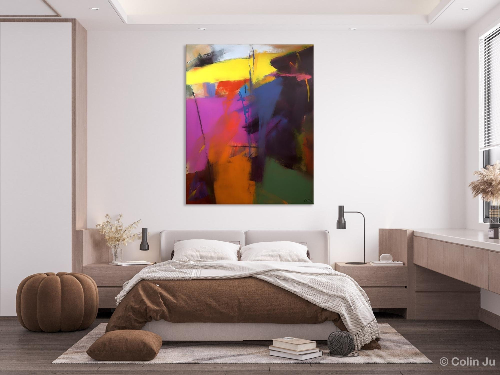 Extra Large Abstract Wall Art for Dining Room - Original Contemporary Acrylic Painting on Canvas - Perfect for Home Decor, Office & Living Room Wall Decor