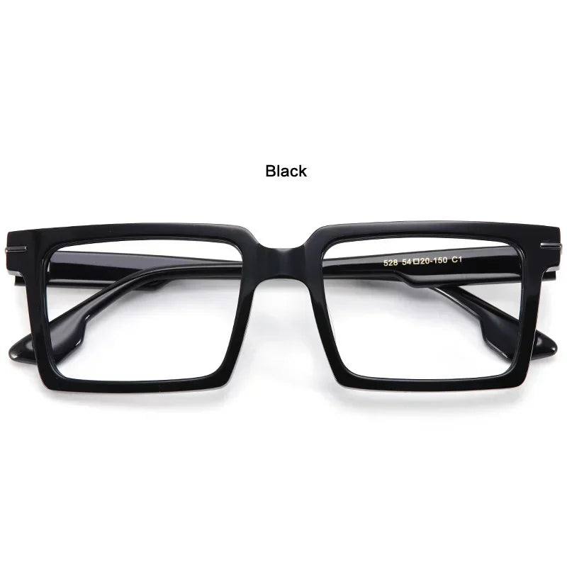 Aror Unisex Full Rim Square Acetate Eyeglasses 49528 - Stylish & Durable Frame for Men & Women - Perfect for Reading, Work & Fashion Accessories