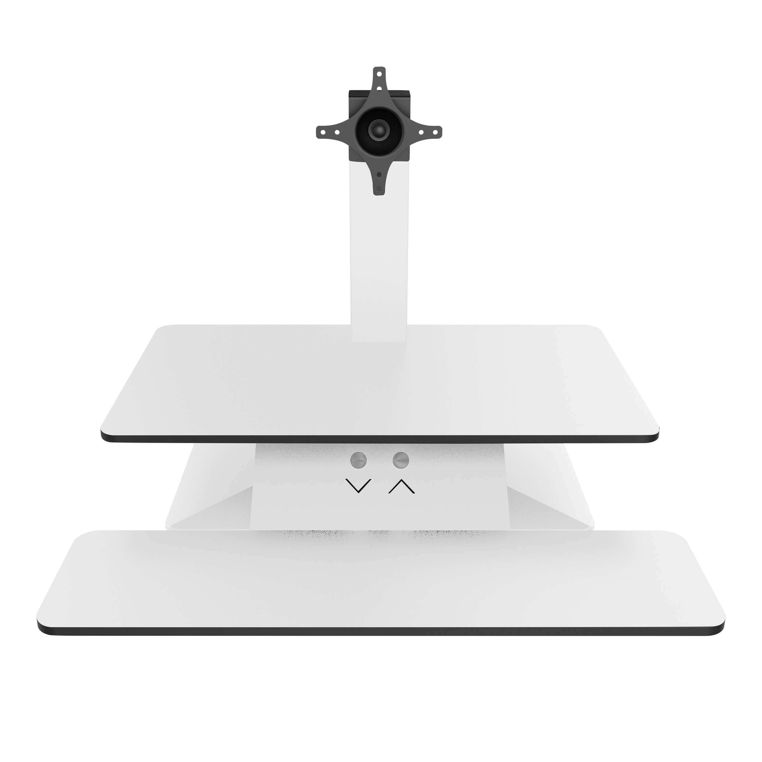 TESSA SMART White Motorized Adjustable Height Table Top Workstation - Electric Sit Stand Desk Converter for Home & Office Workspace - CLEARANCE SALE