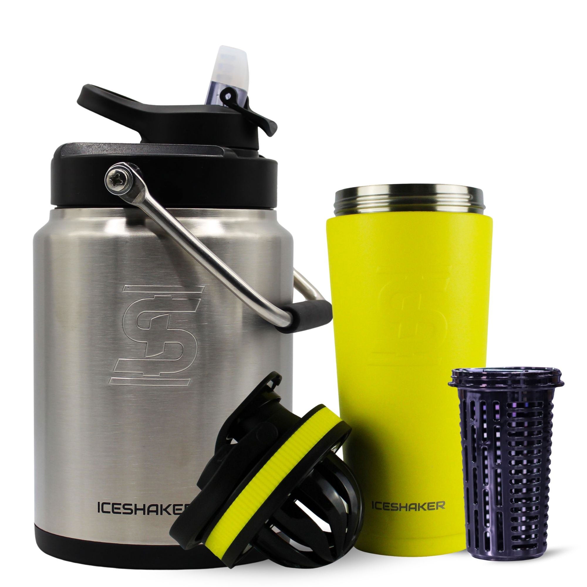 Premium Ice Shaker Hydration Pack - Insulated Water Bottle for Gym, Workout & Outdoor Sports - Leakproof & BPA-Free Shaker Cup for Protein Shakes & Cold Drinks