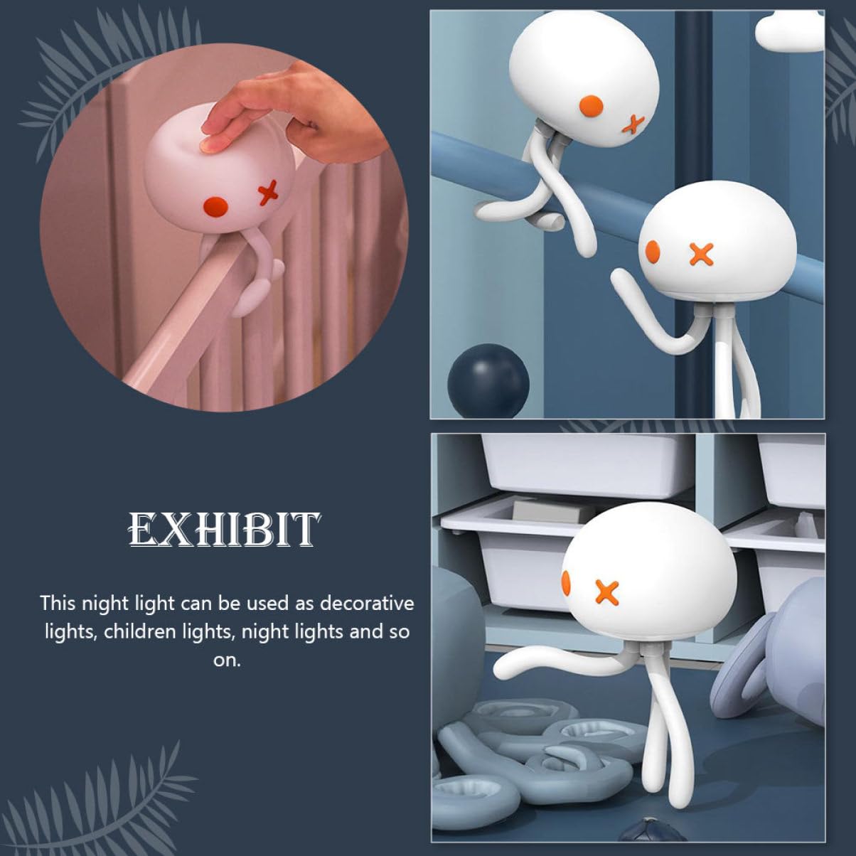 Artibetter Jellyfish Night Light - Adjustable LED Bedside Lamp for Nursery, Baby Feeding & Home Decor | Soft Glow for Bedrooms, Kids Room & Relaxation