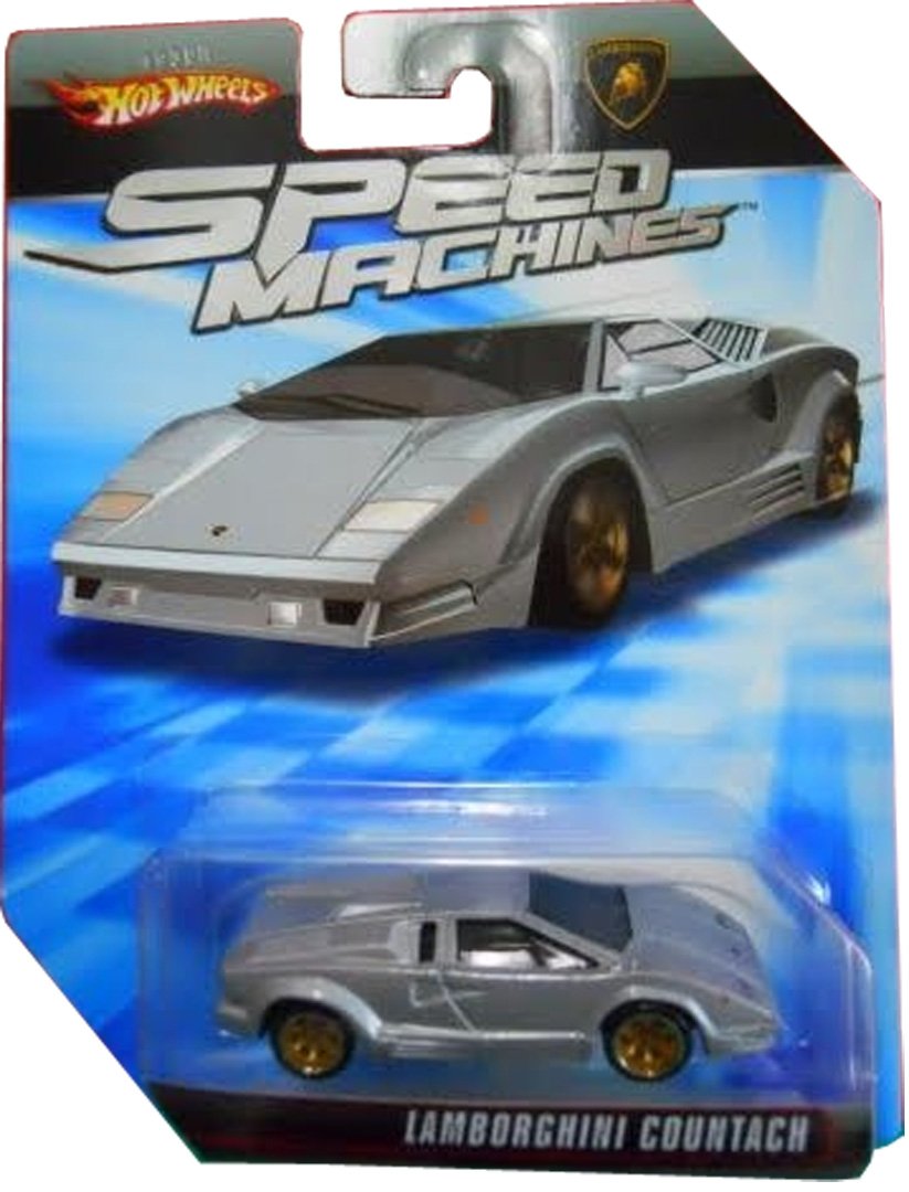 Hot Wheels Speed Machines 2010 Lamborghini Countach 1:64 Scale Die Cast Collectible Toy Car - Perfect for Collectors, Kids Play, and Display Showcase
