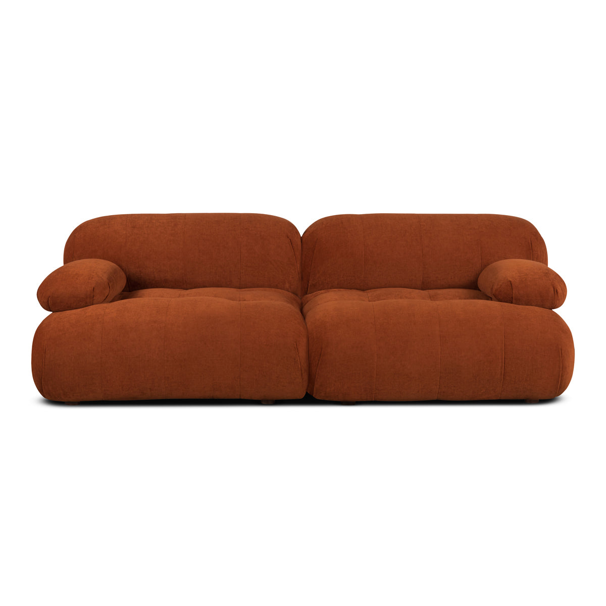 Bowie Textured Velvet 2-Seater Sofa - Modern Velvet Couch for Living Room, Lounge & Apartment Decor | Comfortable Small Space Sofa
