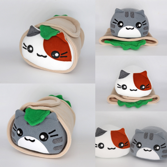 Soft Cat Burrito Plush Toy - PURRito Cute Stuffed Animal for Kids & Cat Lovers | Perfect for Cuddling, Gifts, and Home Decor