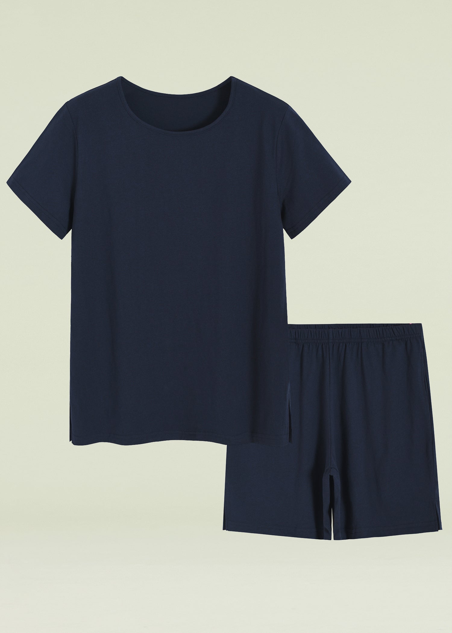 Women's Soft Cotton Pajama Set - Short Sleeve Sleep Shirt & Lounge Shorts - Comfy Nightwear for Bedtime, Relaxing at Home & Summer Sleepwear