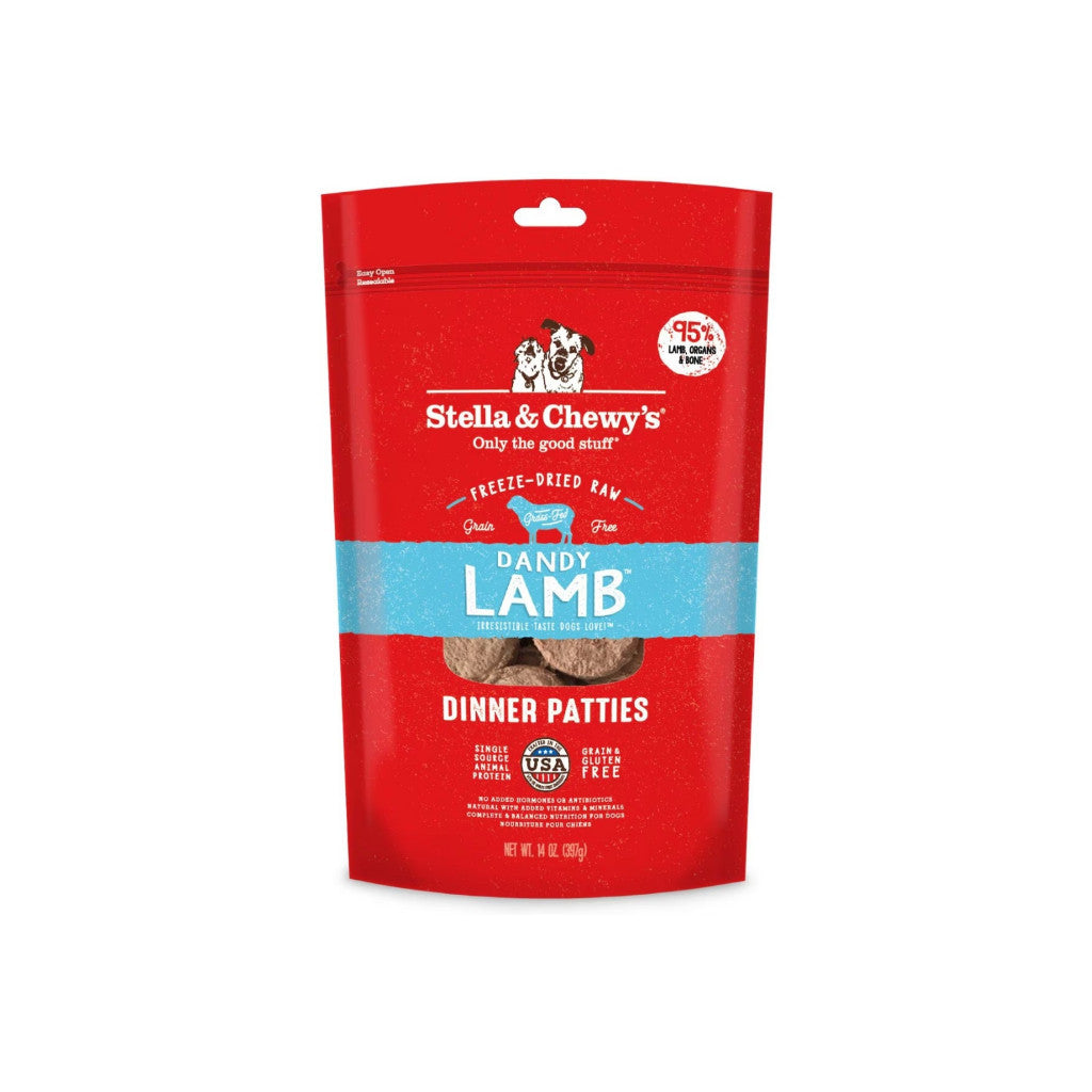 Stella & Chewy's Freeze-Dried Raw Dinner Patties for Dogs - 14oz & 25oz Sizes | Grain-Free, High-Protein, Complete Nutrition for Healthy Digestion | Perfect for Small & Large Breeds, Travel & Training Treats