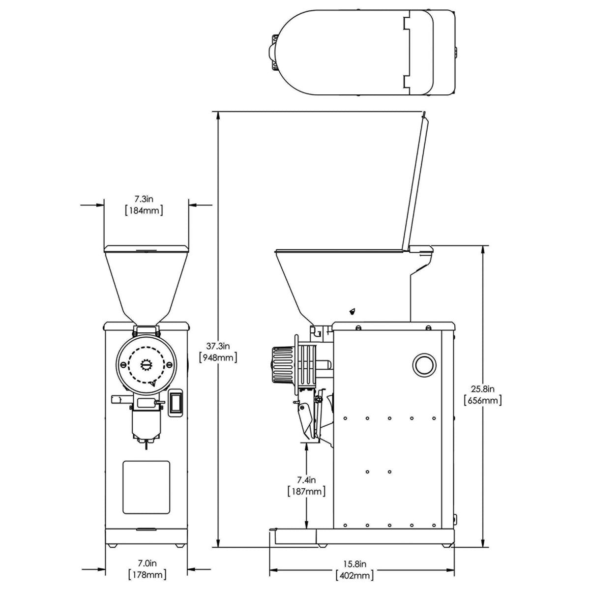 BUNN GVH Commercial Coffee Grinder - 120V Visual Hopper for Fresh Ground Coffee - Perfect for Cafes, Restaurants & Coffee Shops
