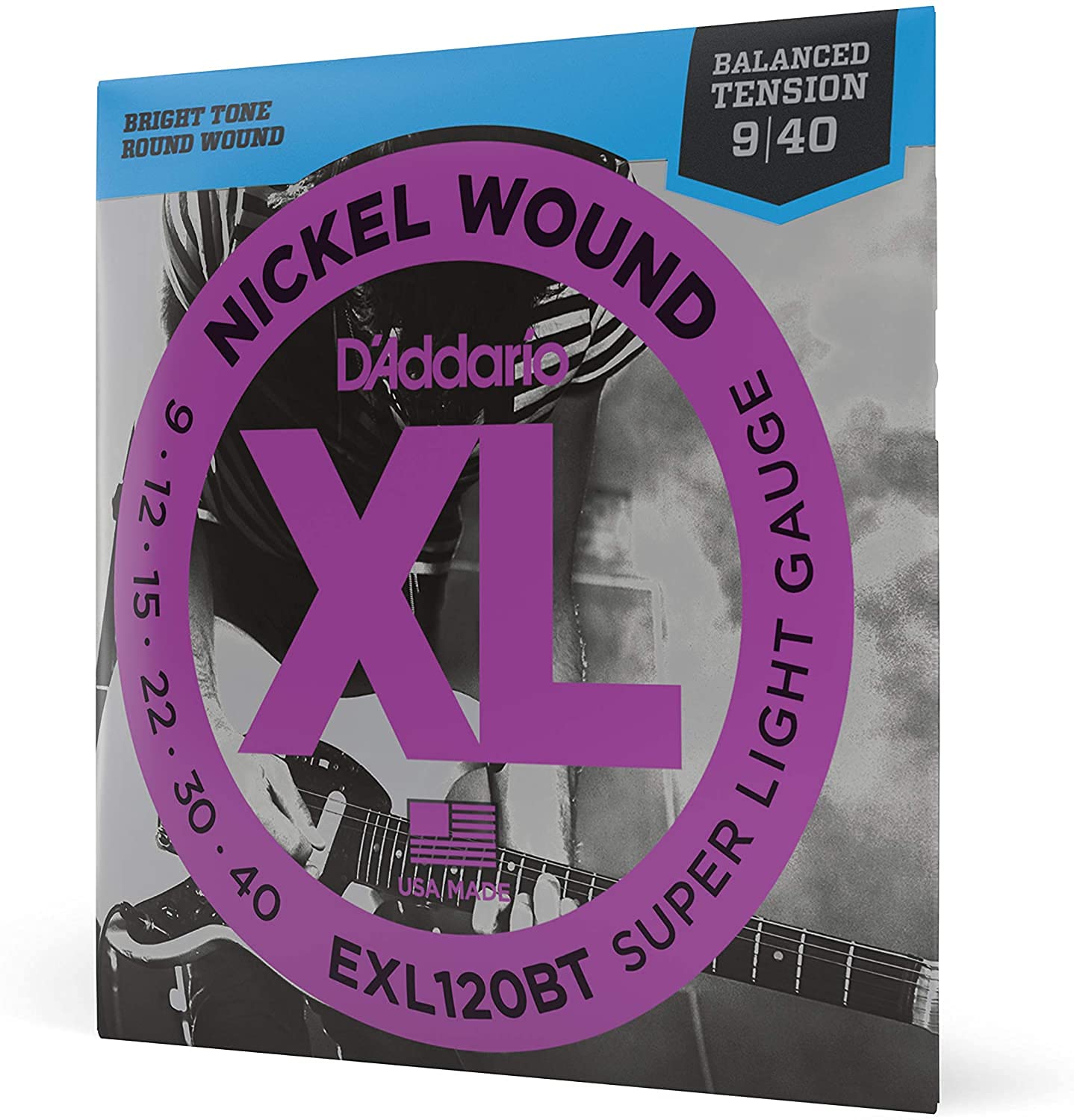 D'addario EXL120BT Balanced Tension Super Light Electric Guitar Strings - 3 Pack | Perfect for Beginners & Practice Sessions | Rock, Blues & Pop Music Performance